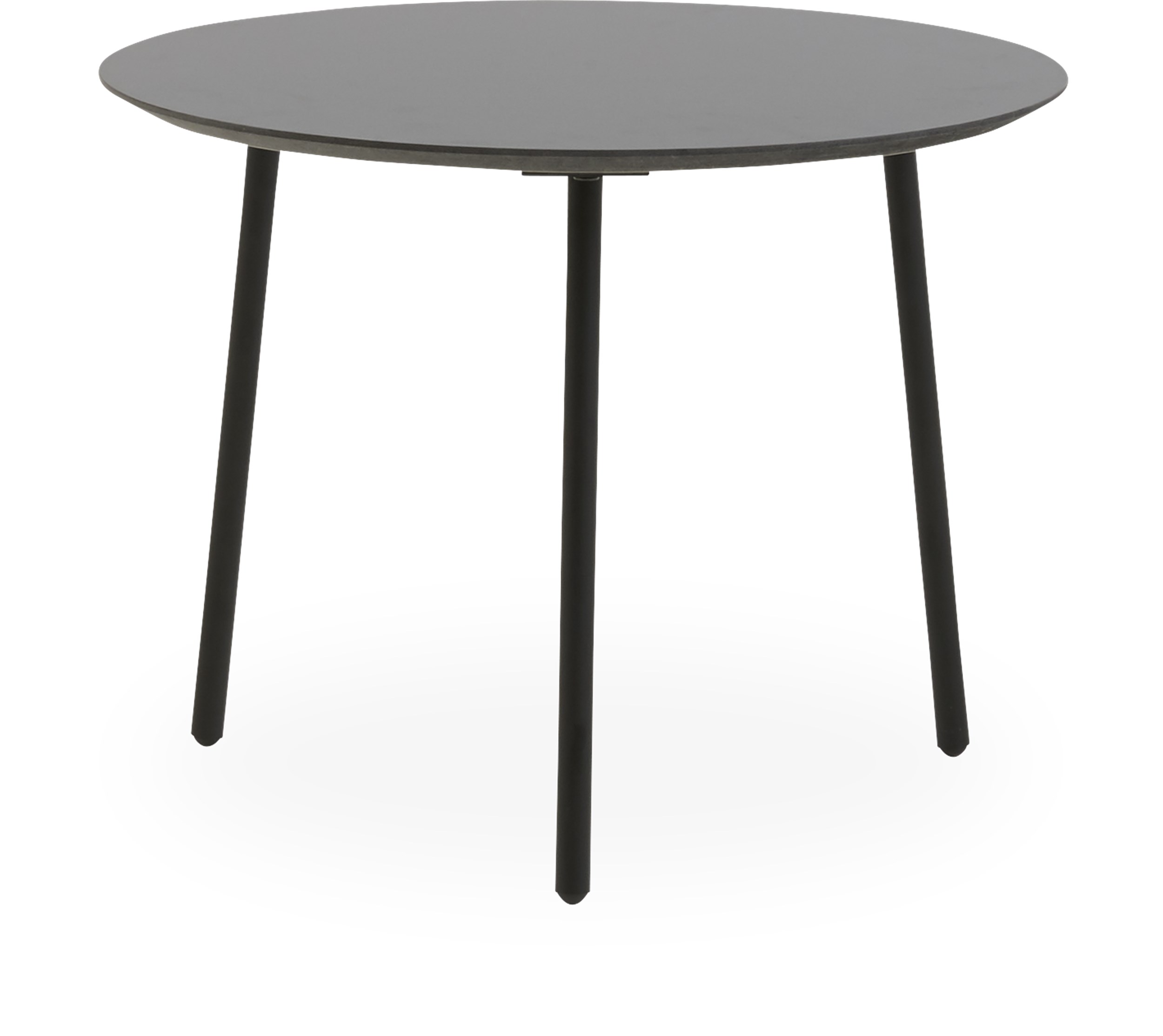 Spark Sofabord 55 x 40 x 45 cm - Laminat Antracit, sort kant MDF og ben i sortlakeret metal.