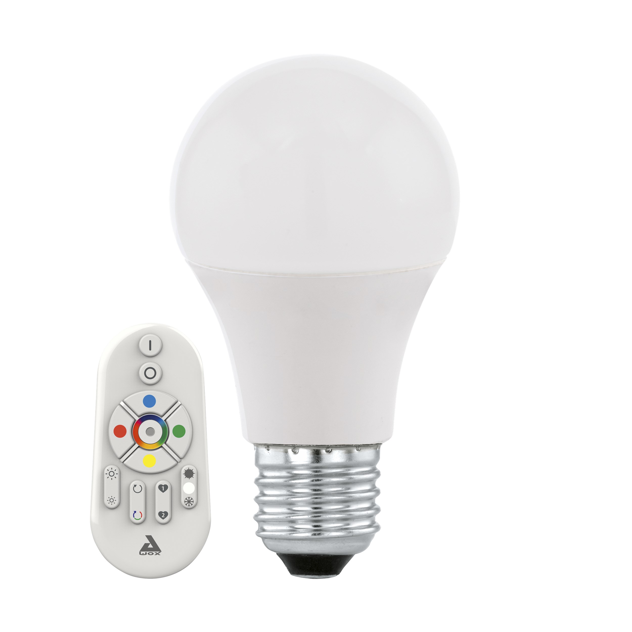 Connect LED pære 12 x 6 cm sokkel e27 - LED med justerbare farver, med fjernbetjening og mulighed for brug af bluetooth