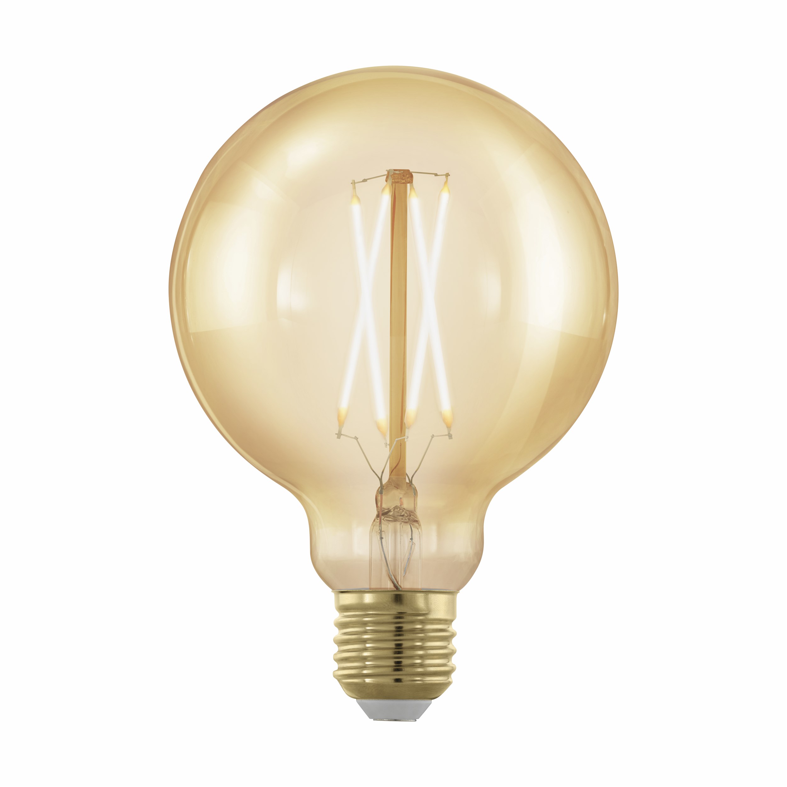 Vintage LED pære deko 14 x 9,5 cm sokkel e27 - Globe amber