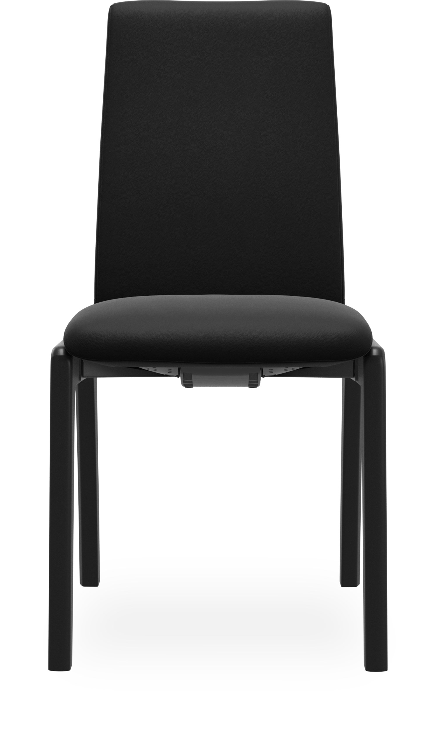 Stressless M D100 Laurel low Spisebordsstol - Paloma 9419 Black læder og stel i lakeret, massiv sortbejdset bøg