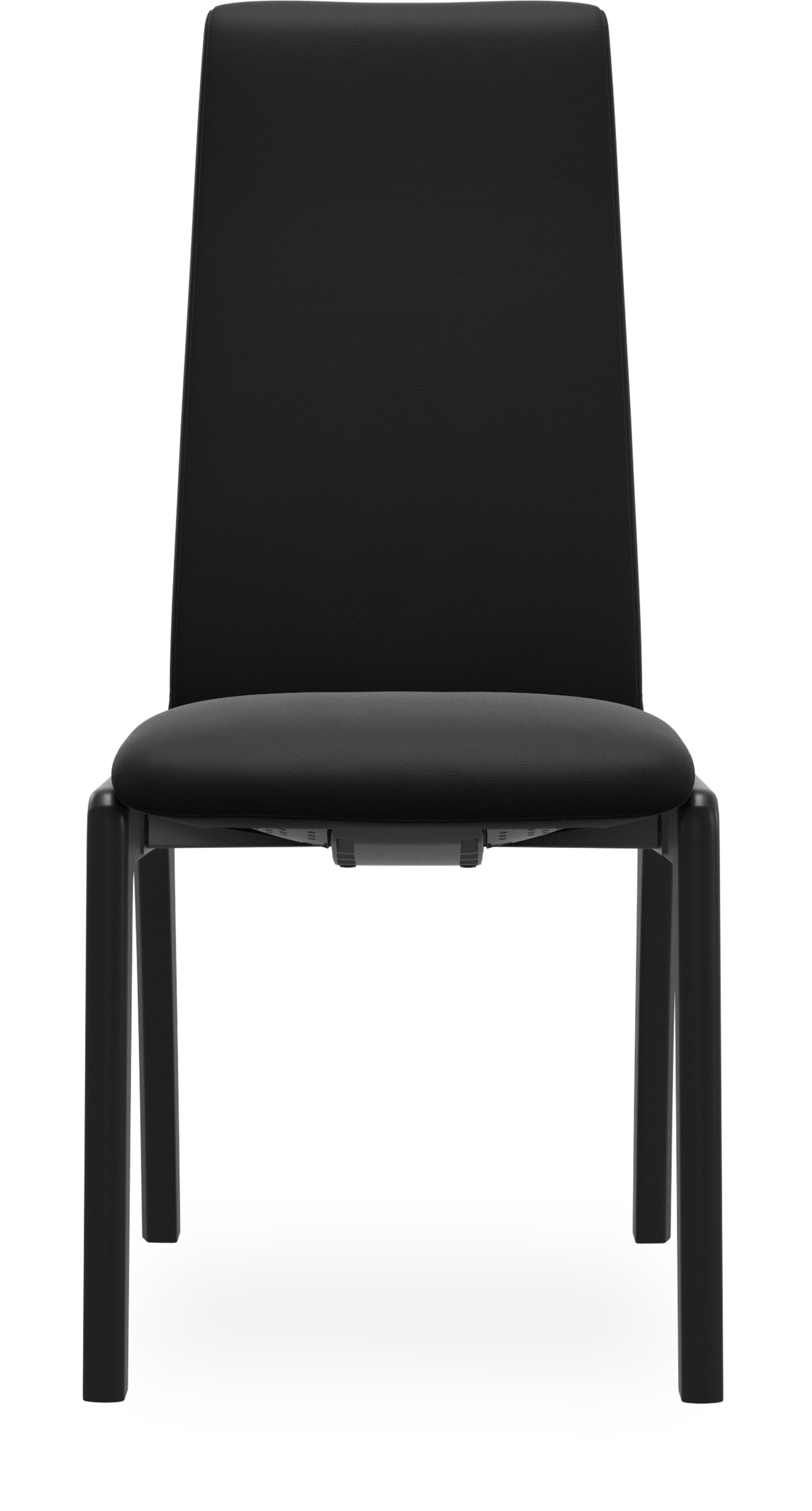 Stressless M D100 Laurel high Spisebordsstol - Paloma 9419 Black læder og stel i lakeret, massiv sortbejdset bøg
