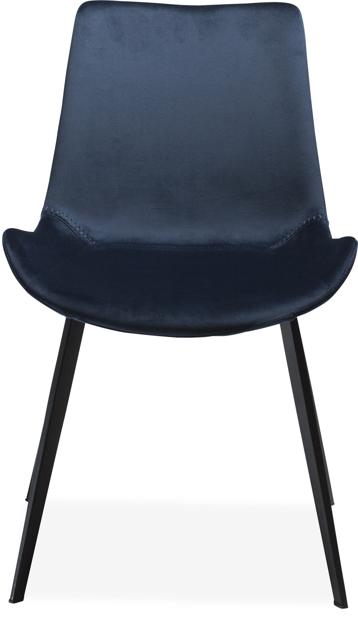Hype Spisebordsstol - Sæde i midnight blue velour st og ben i sortlakeret metal