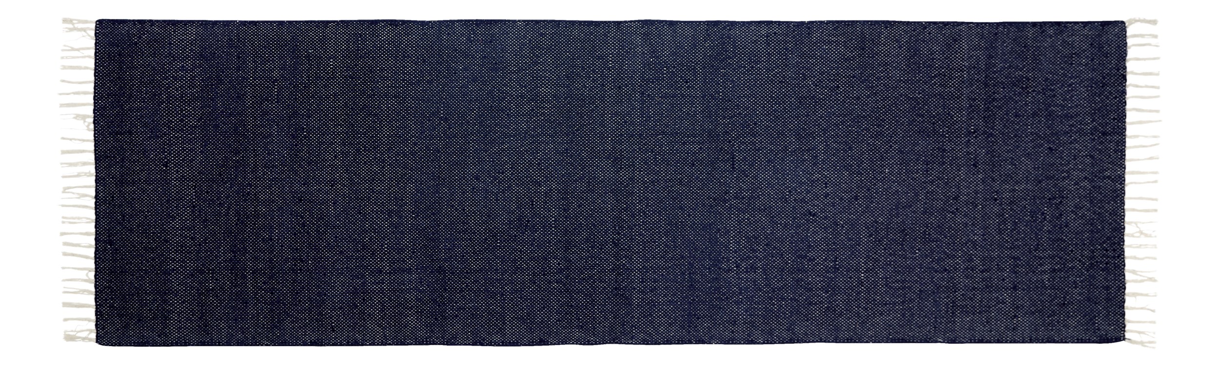 Joye Tæppeløber 80 x 250 cm - Mørkeblå bomuld