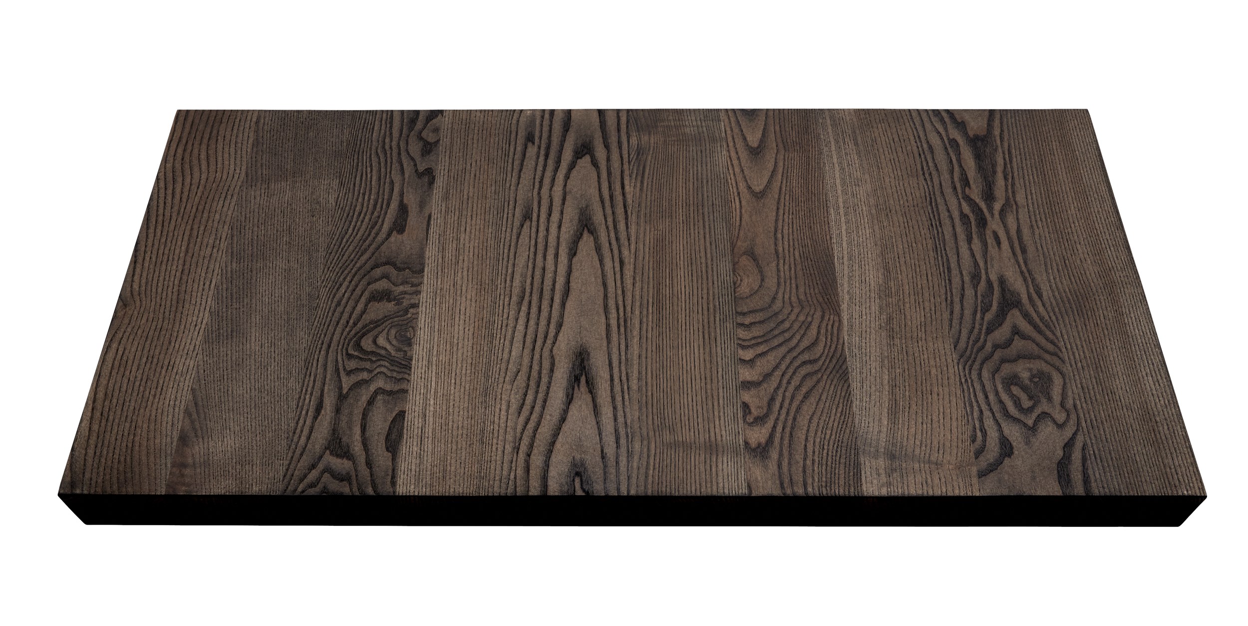 Timber Tillægsplade 50 x 4 x 100 cm - Moccabrun olieret massiv ask, skrå kant og 1 planke