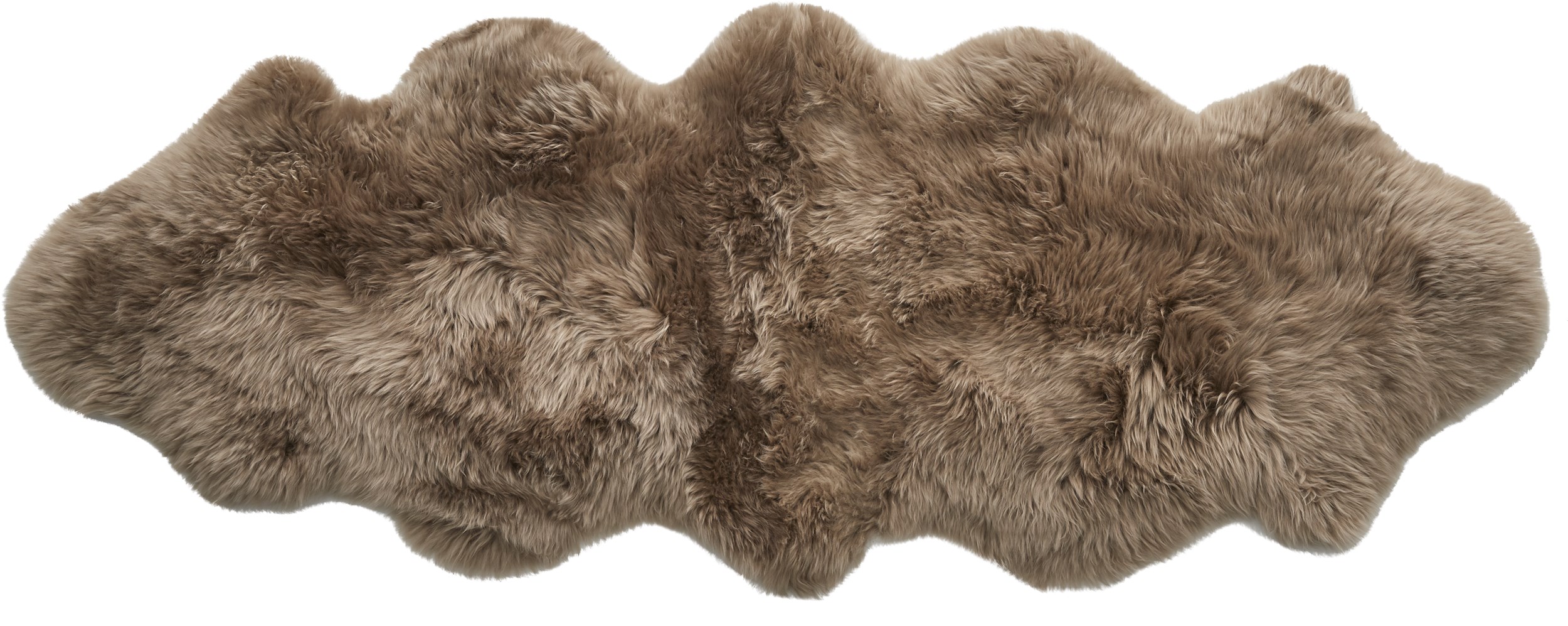 Lamb XL 60 x 160 cm lammeskind - Korthåret taupefarvet uld