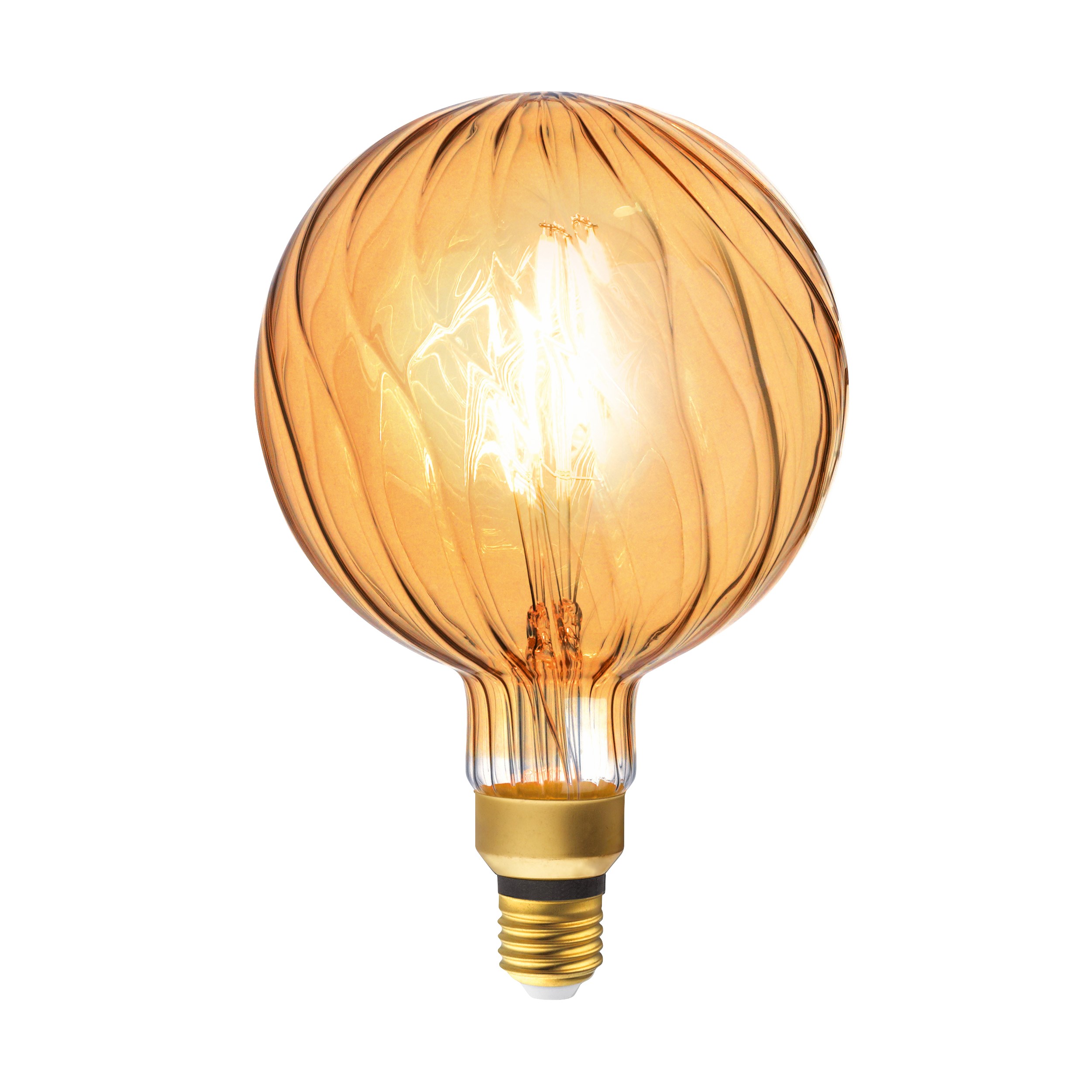 Eglo LED pære deko 23 x 15 cm sokkel e27 - Globe amber med stribe mønster