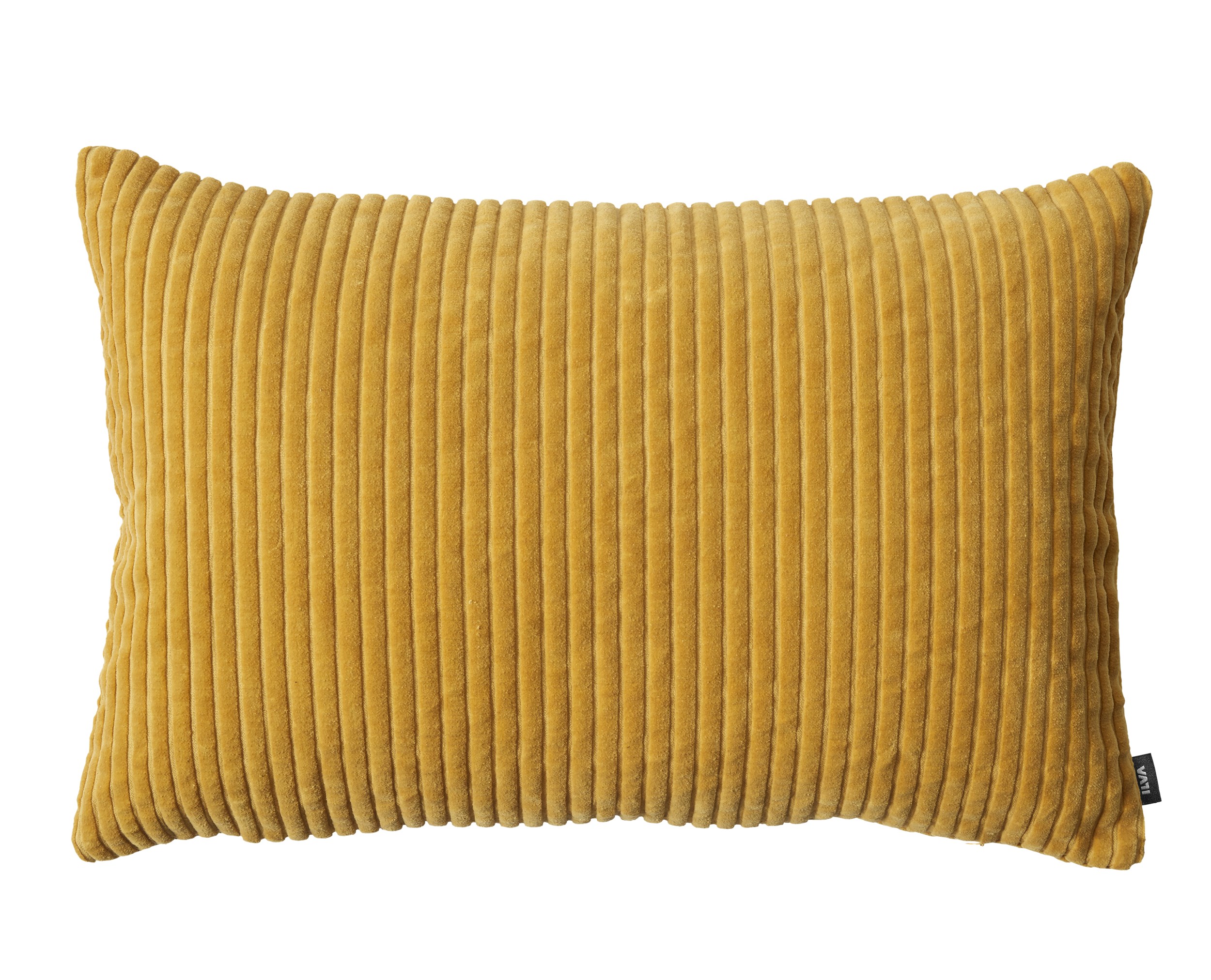 Venessa Pudebetræk - Mustard yellow bomuld og fløjlsvelour