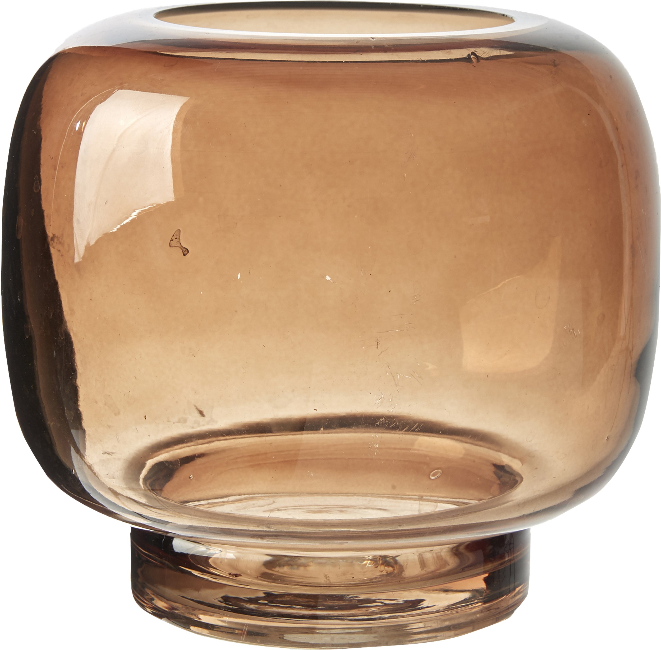 Liba Vase 15,8 x 14,3 cm - Brunt glas