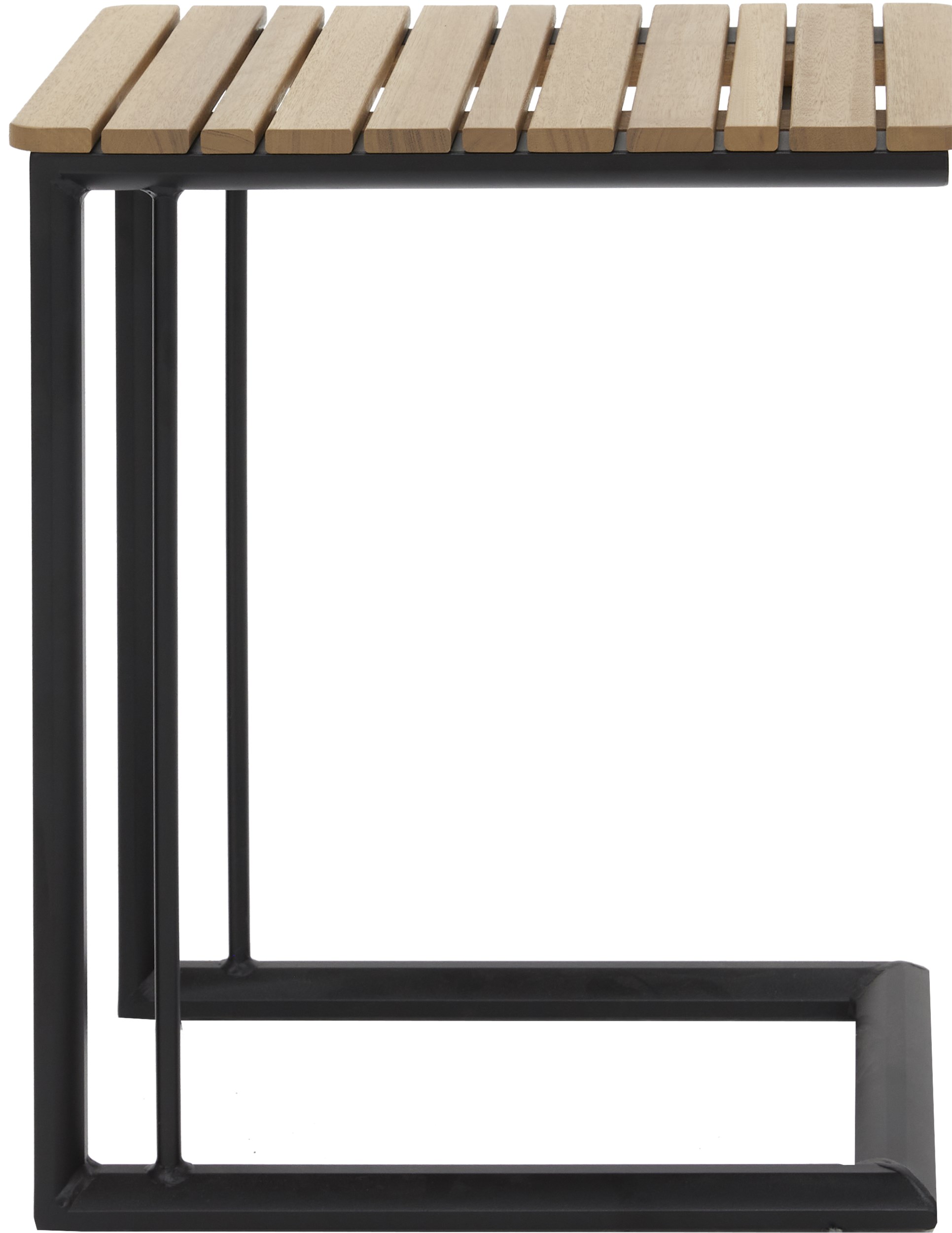 Estelle Loungesidebord - Bordplade i FSC® eucalyptus og stel i sort aluminium