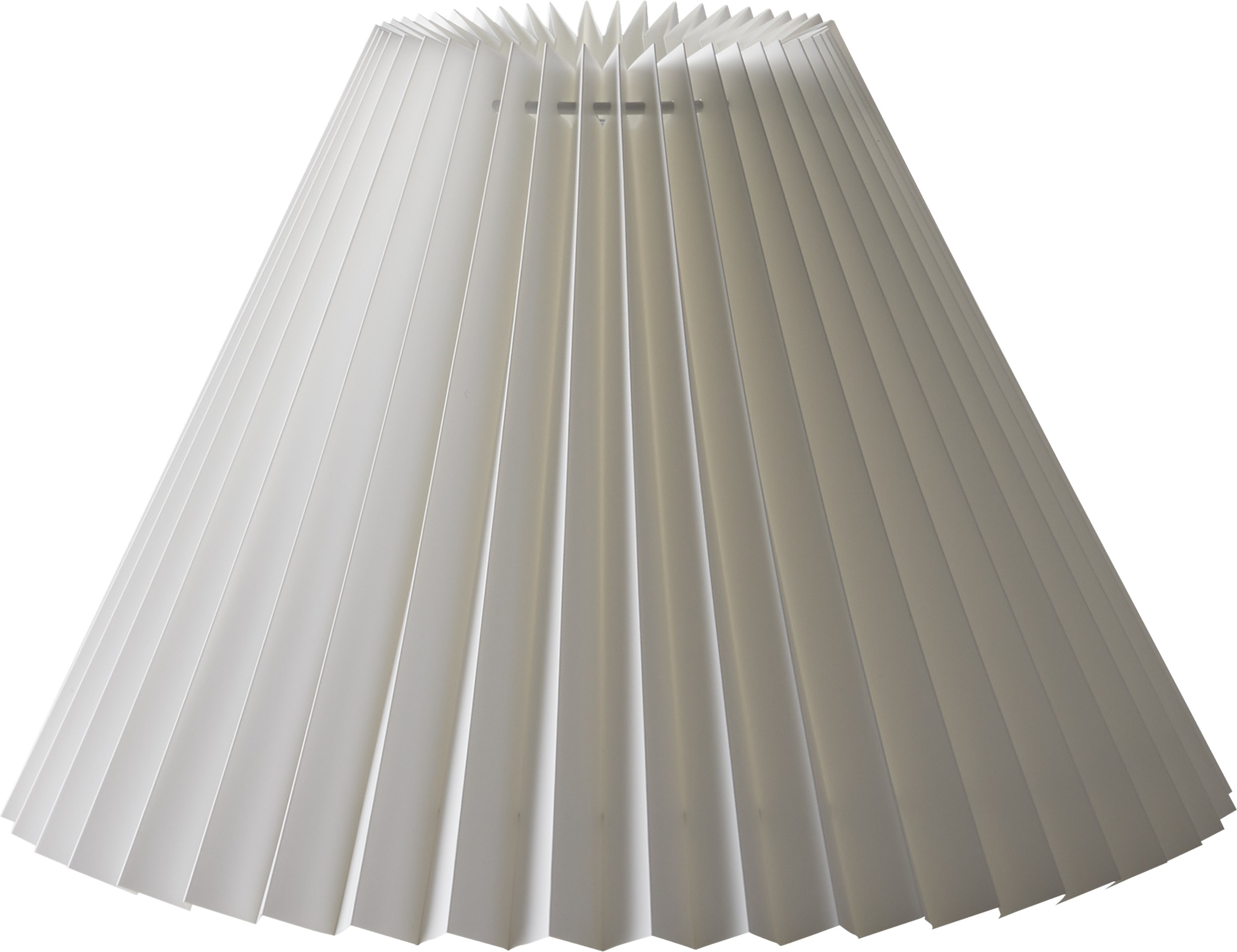 Solo Lampeskærm 19 x 32,5 cm - Hvid stof plisséskærm og inderskærm i hvid folie