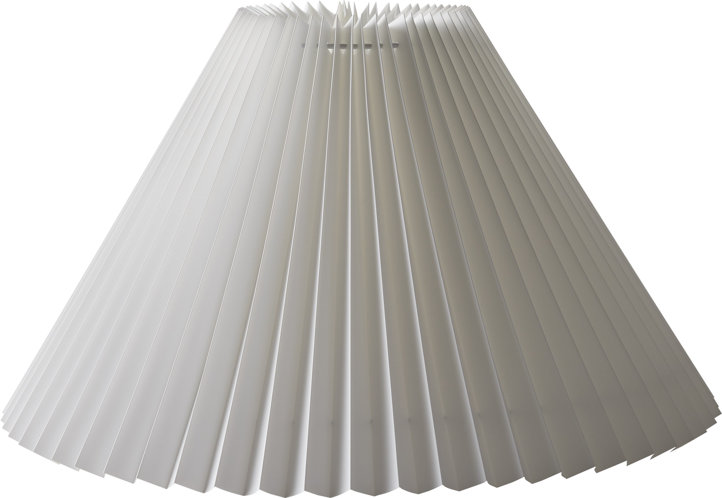 Solo Lampeskærm 21,5 x 35,5 cm - Hvid stof plisséskærm og inderskærm i hvid folie