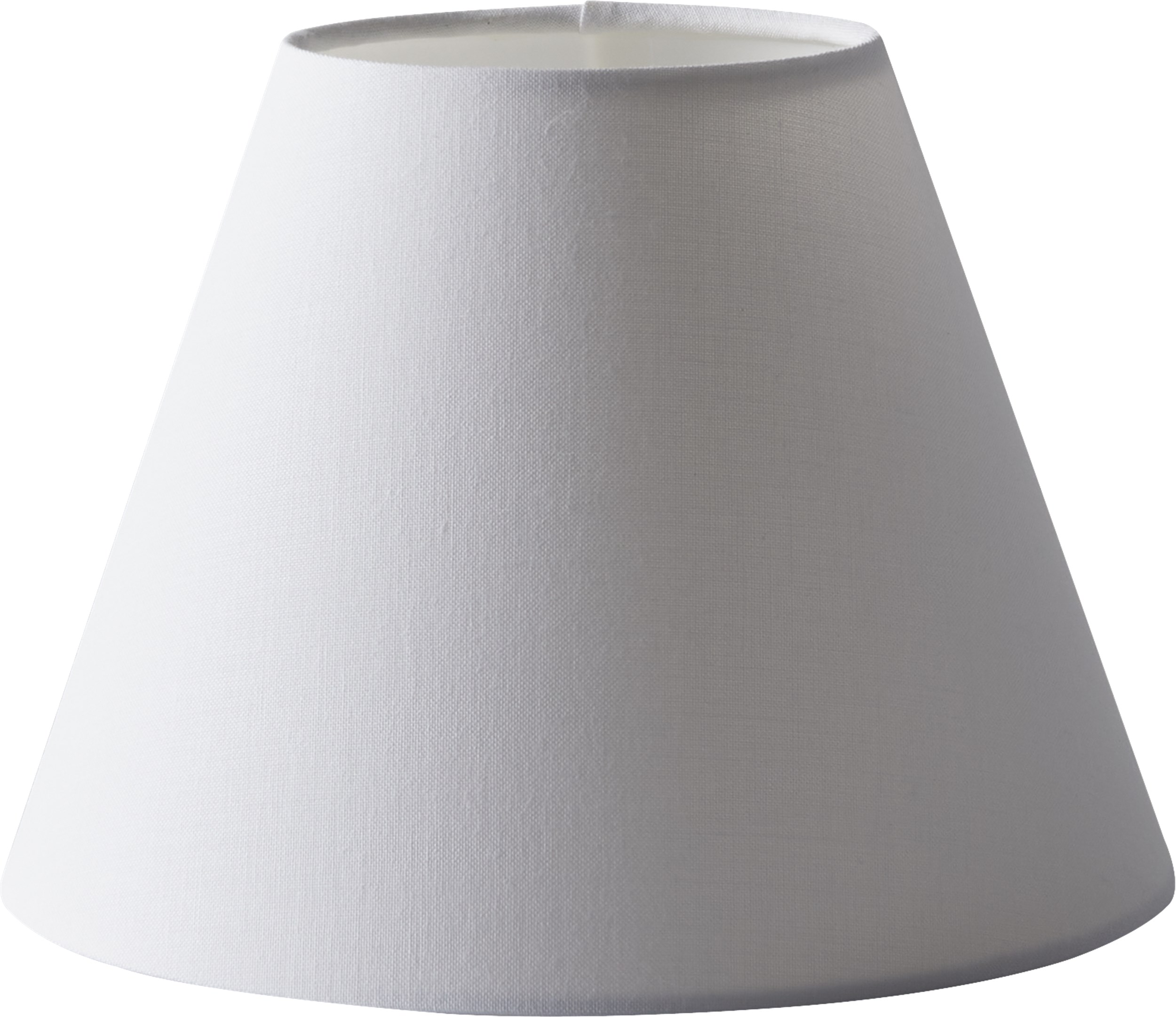 Inca Lampeskærm 16 x 20 cm - Hvid stofskærm og inderskærm i hvid folie