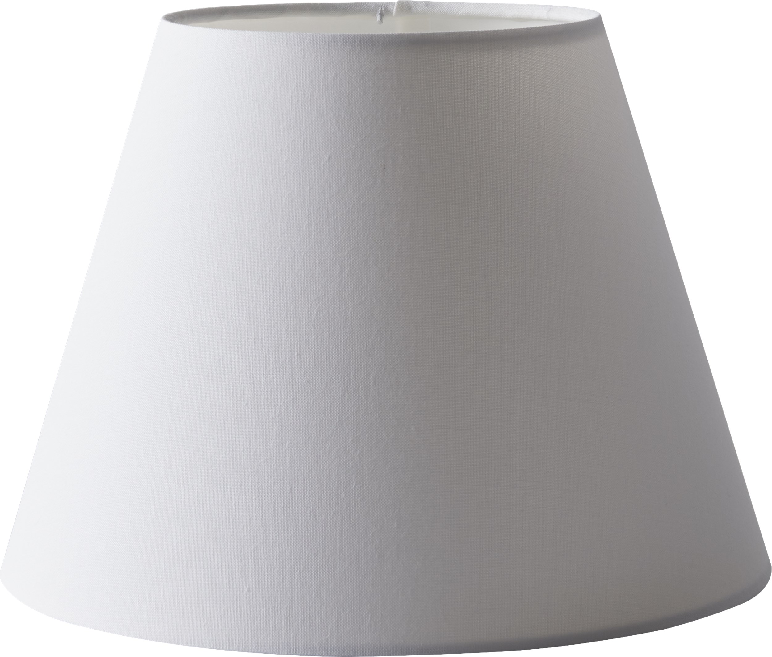 Inca Lampeskærm 20 x 25 cm - Hvid stofskærm og inderskærm i hvid folie