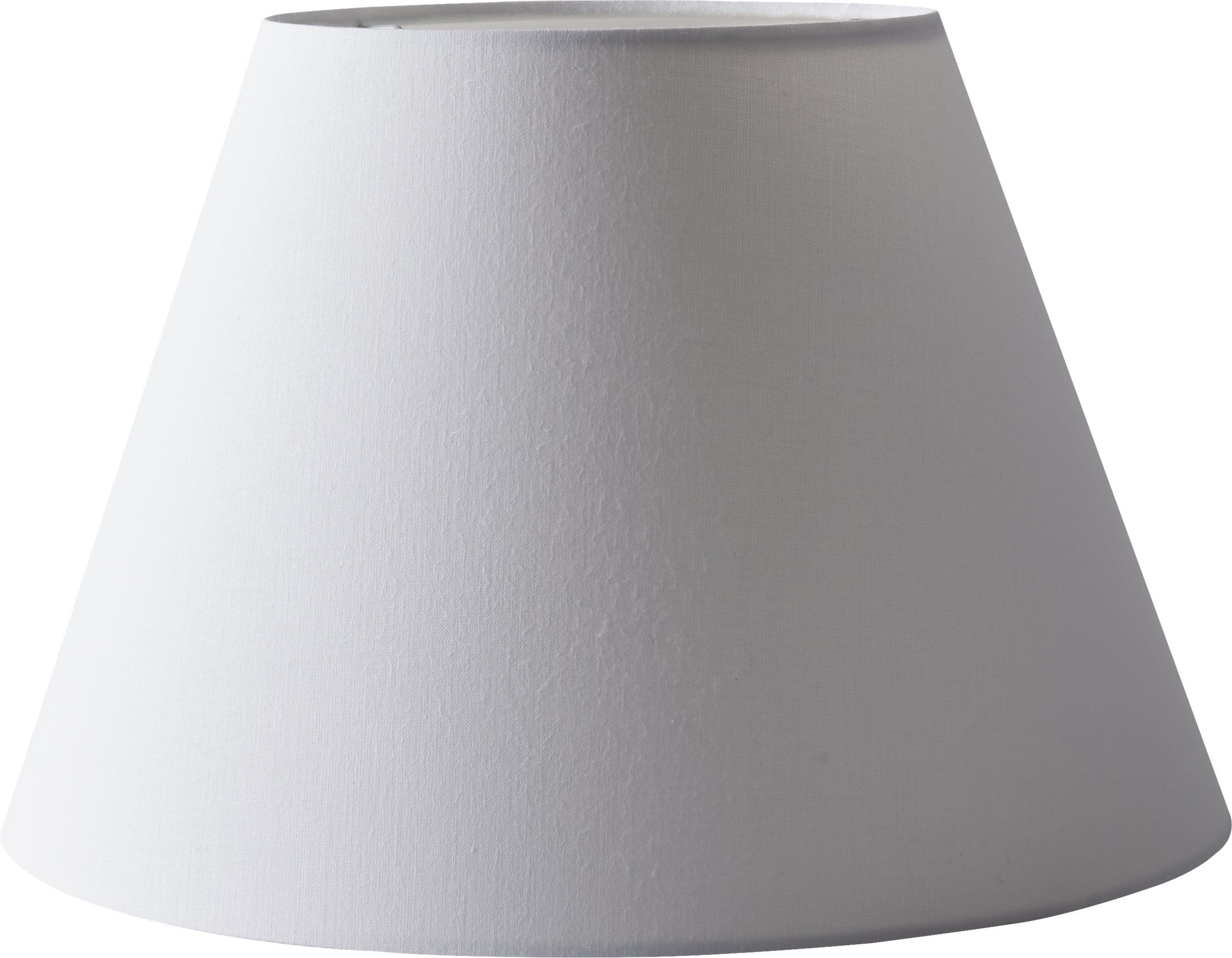 Inca Lampeskærm 23 x 30 cm - Hvid stofskærm og inderskærm i hvid folie