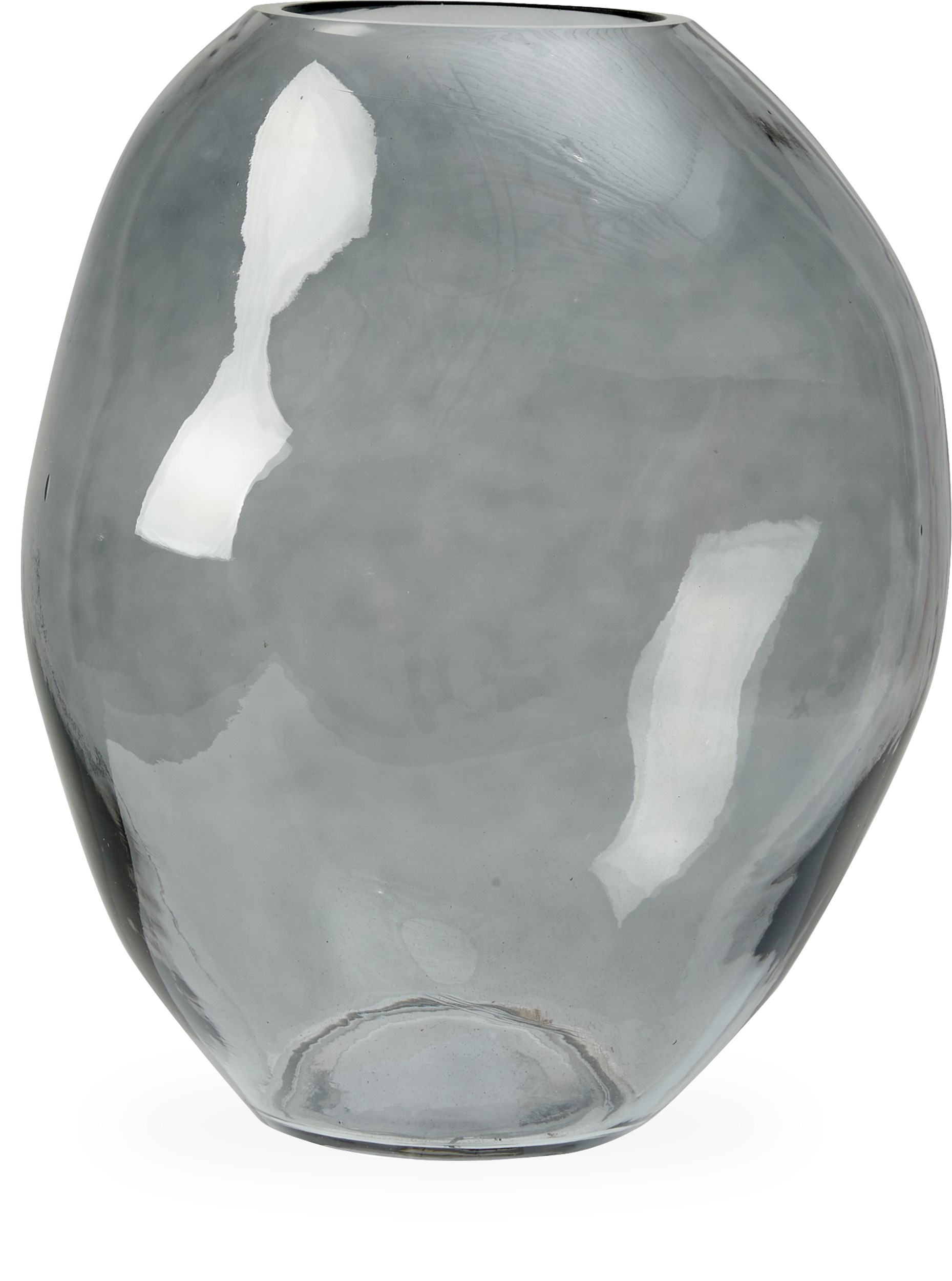 Oregon Vase 35 x 29 cm - Røgfarvet glas