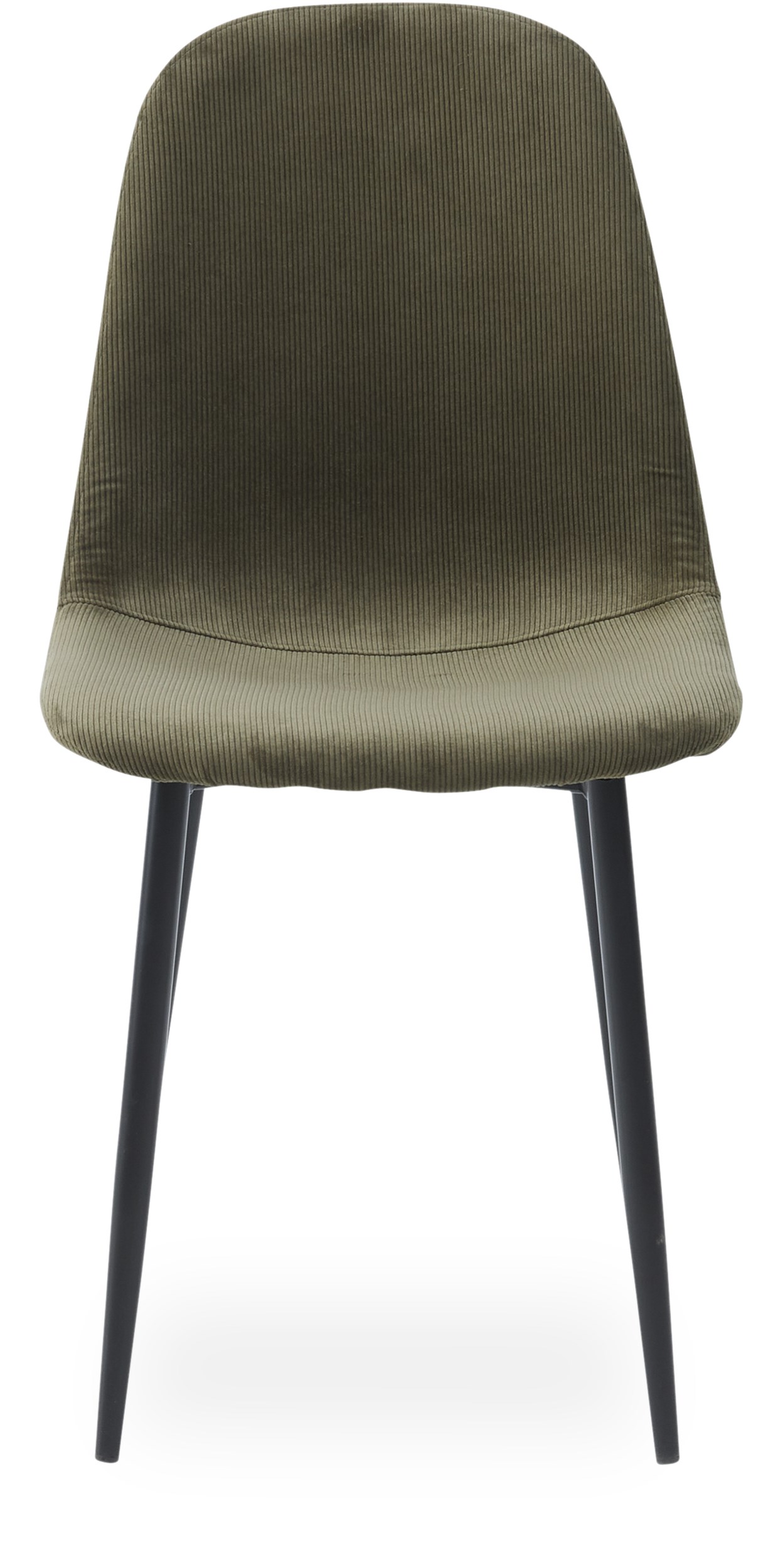 Timon Spisebordsstol - Sæde i Wave 180 moss green fløjl og ben i sort pulverlakeret metal