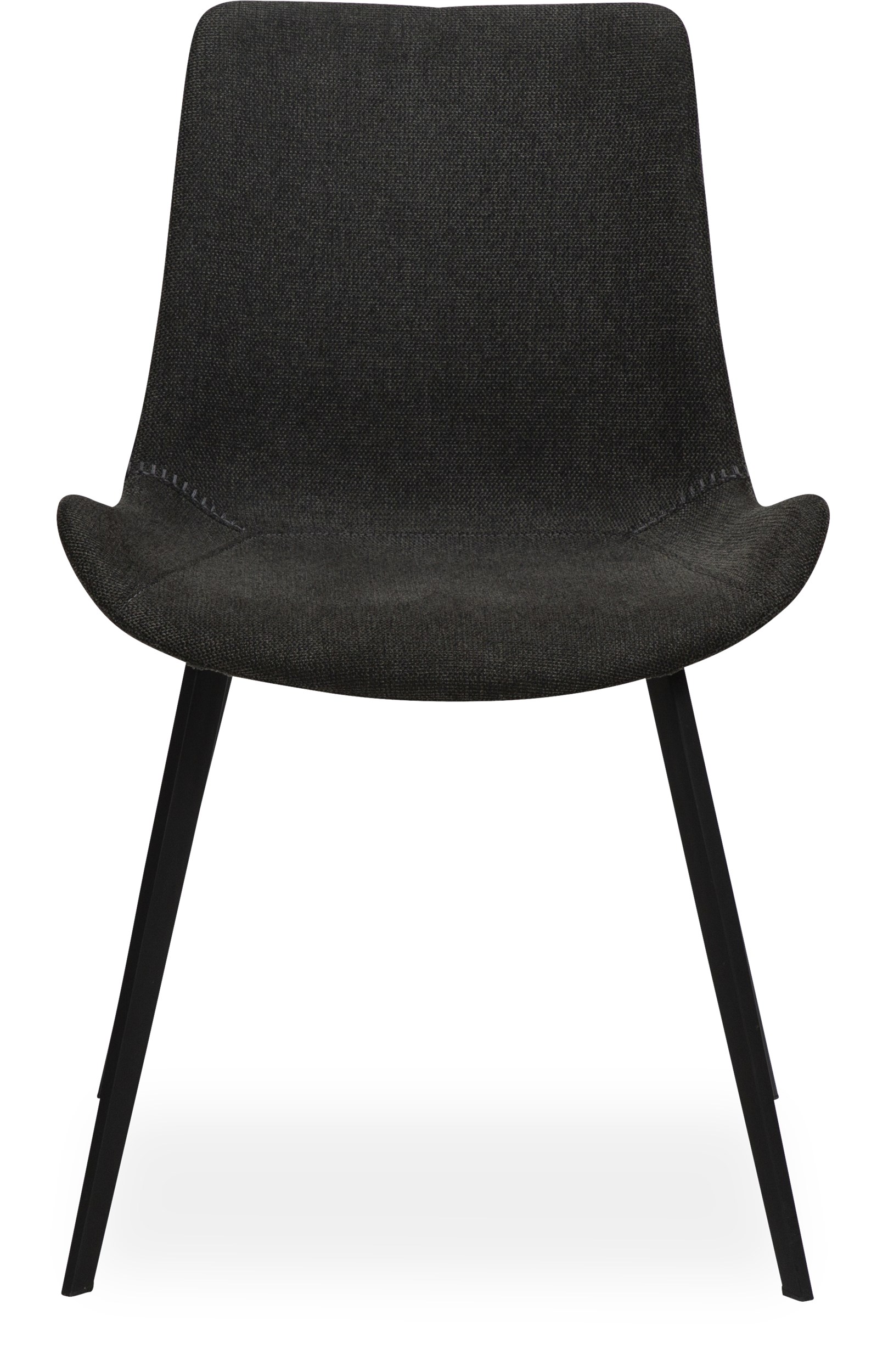 Hype Spisebordsstol - Sæde i crow black stof og ben i sortlakeret metal