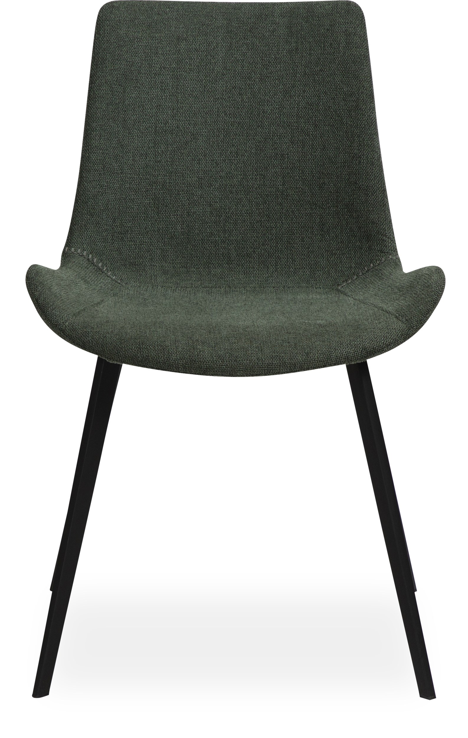 Hype Spisebordsstol - Sæde i sage green stof og ben i sortlakeret metal