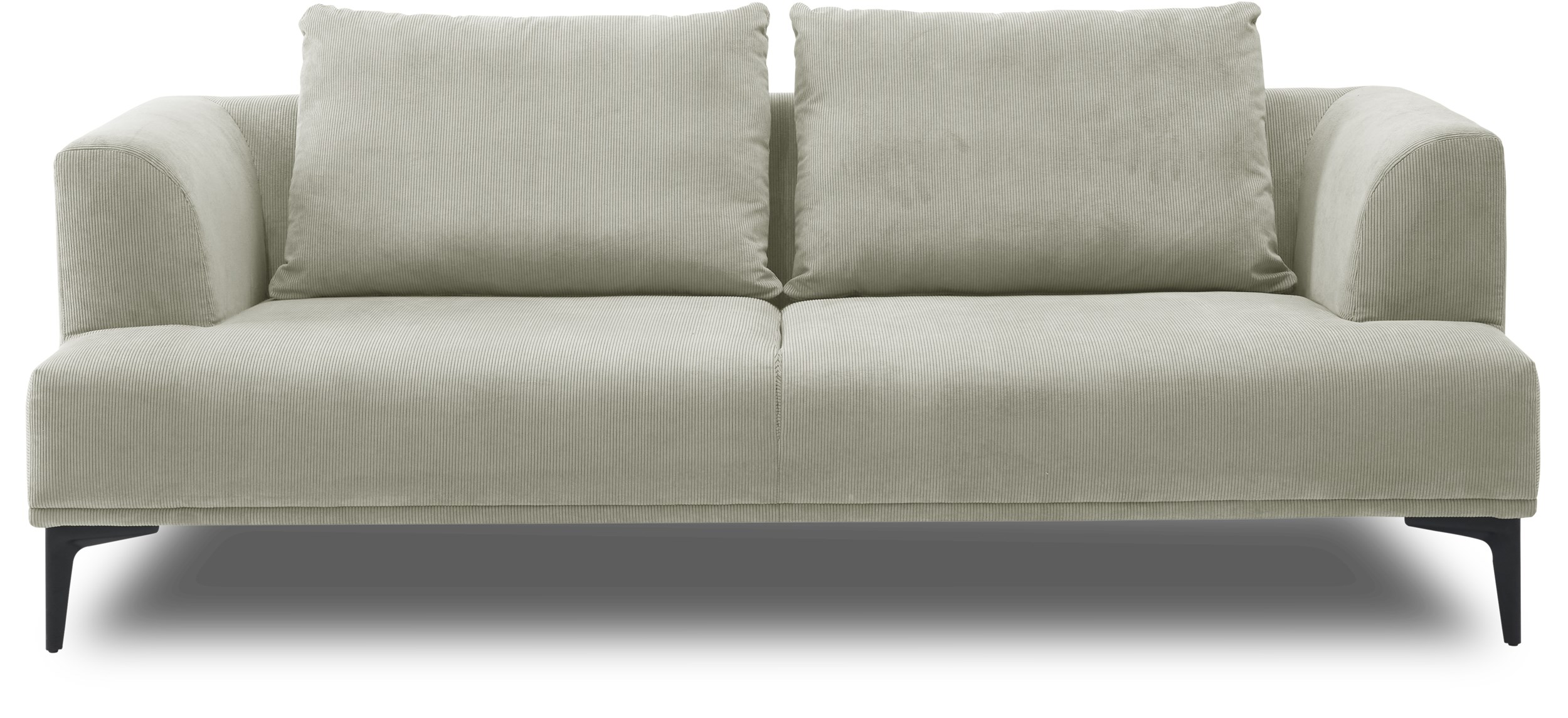 Reggio 2½ pers. Sofa - Jump 1954 Offwhite stof og ben i sort metal
