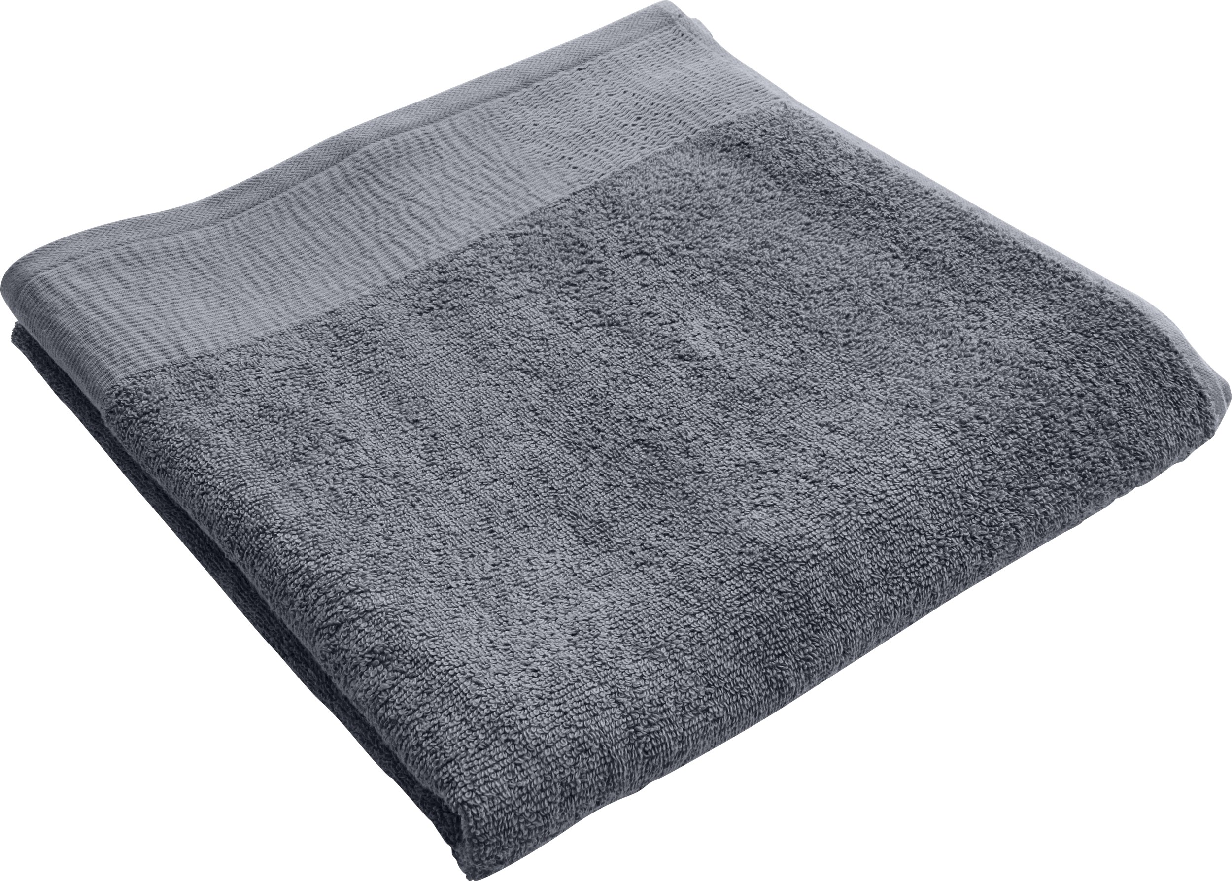 Esby Håndklæde 50 x 100 cm - Mørkegrå bomuld og med bort