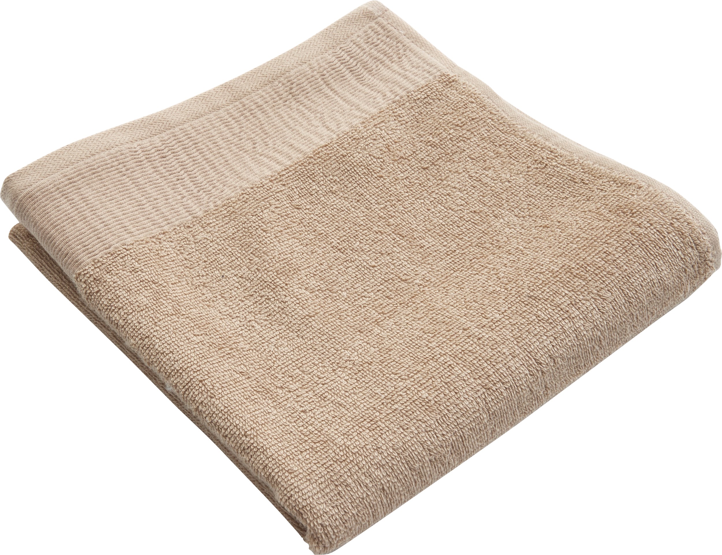 Esby Håndklæde 50 x 100 cm - Sand bomuld og med bort