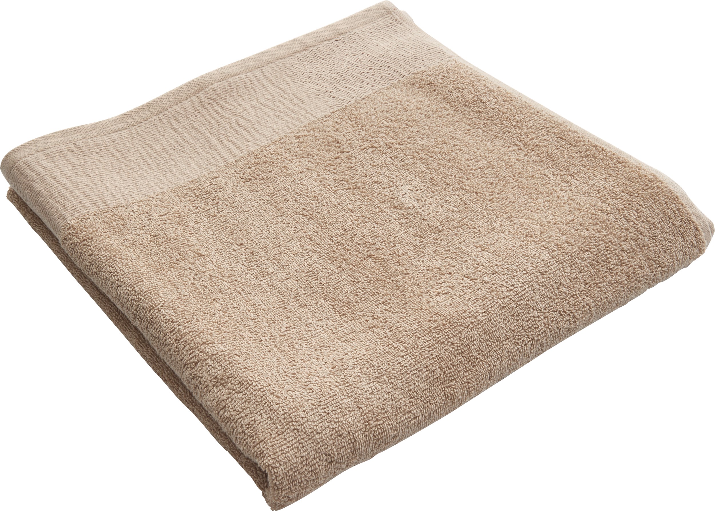 Esby Håndklæde 70 x 140 cm - Sand bomuld og med bort