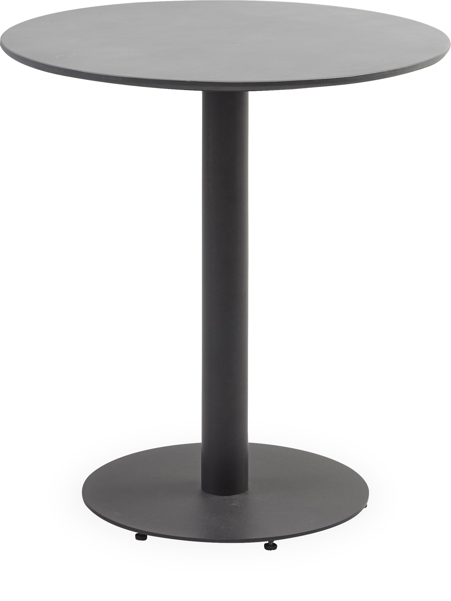 Arres Cafébord - Top i grå durafit og stel i sort pulverlakeret metal