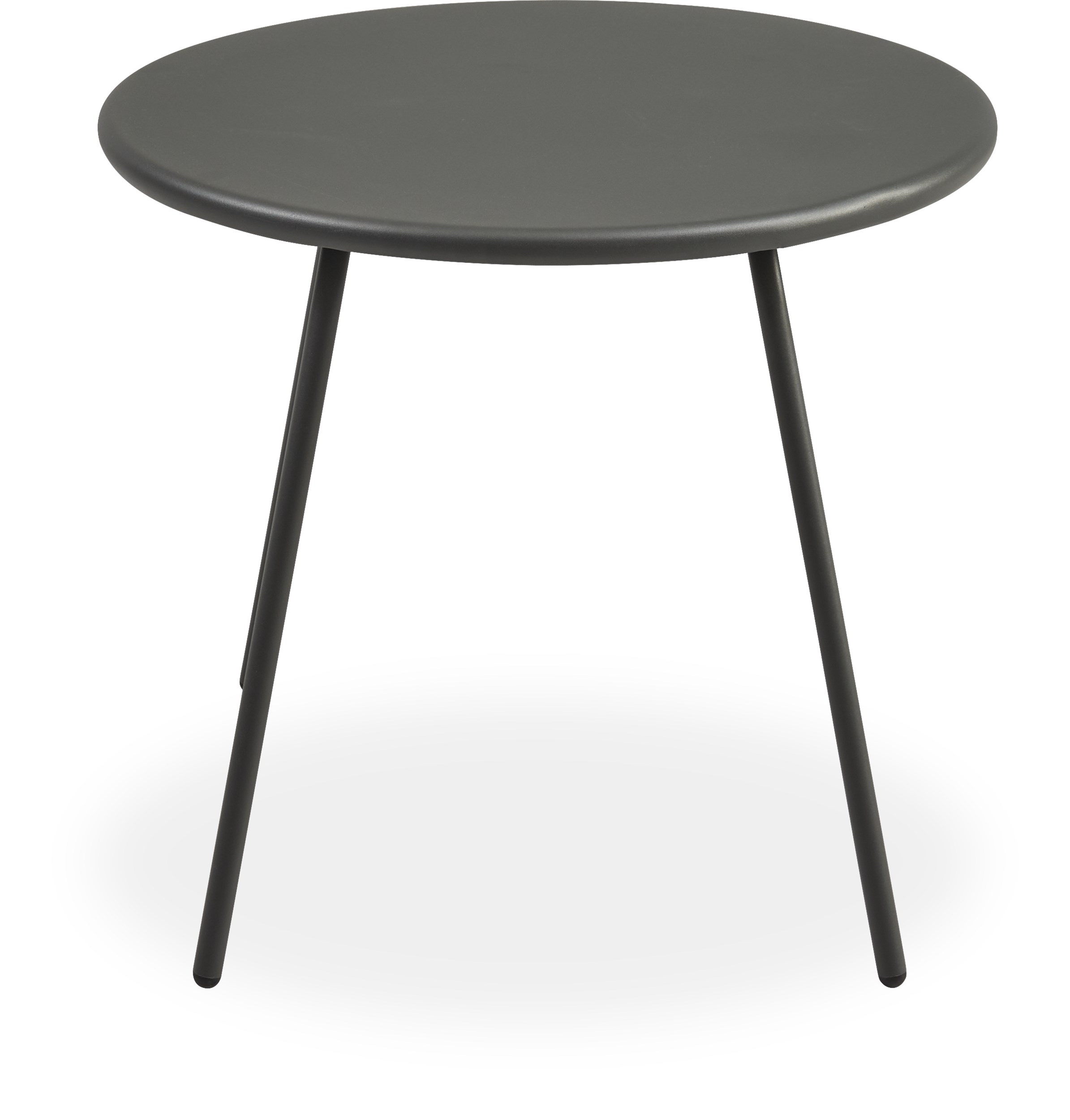 Lagan Loungebord 60 x 50 cm - Bordplade i grå pulverlak stål og stel i grå pulverlakeret stål