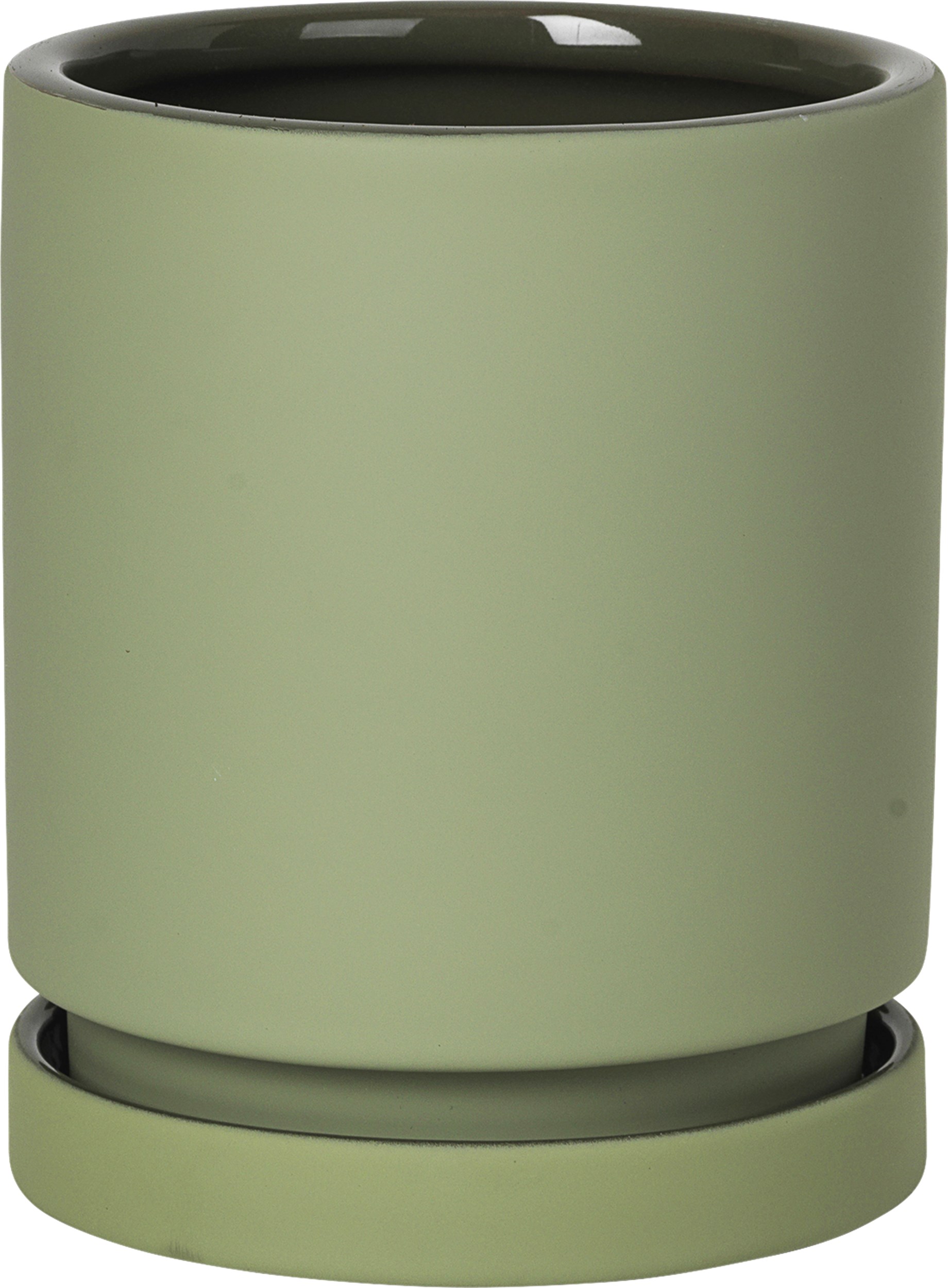Polaris Urtepotteskjuler 17 x 14 cm - Olivenfarvet stentøj