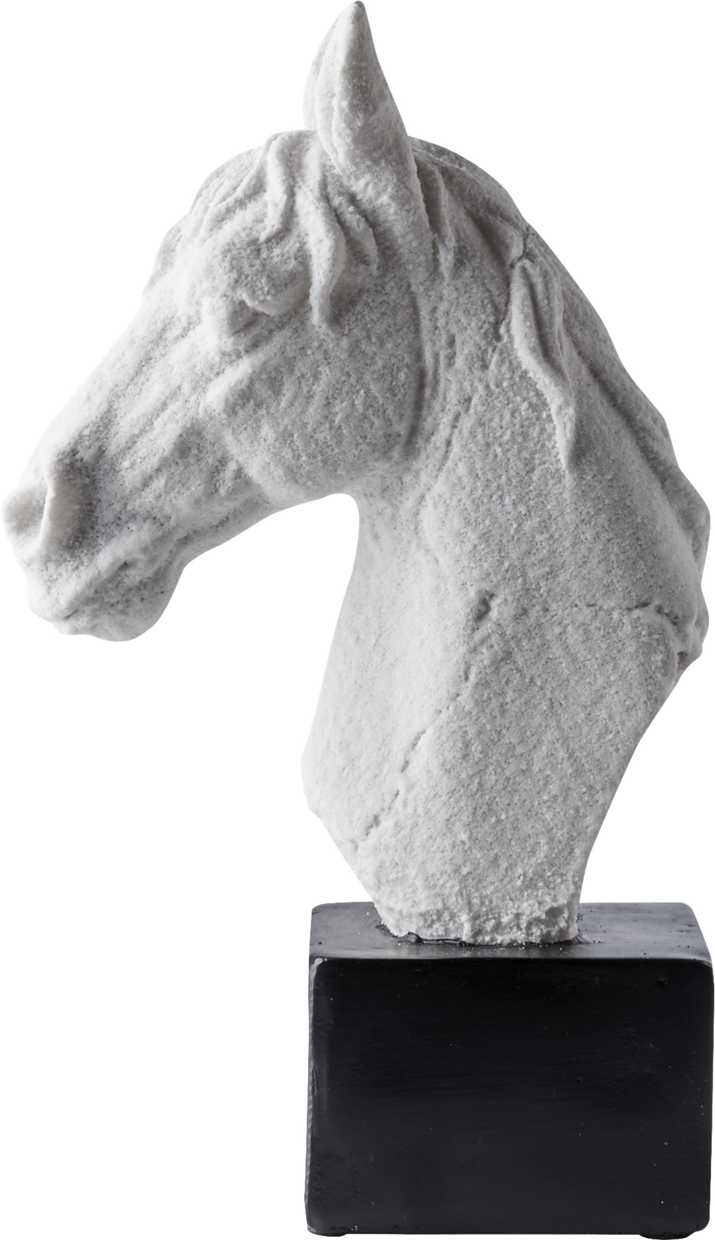 Cavallo Figur 26,5 x 28 x 9 cm - Hvid polyresin og Heste hoved
