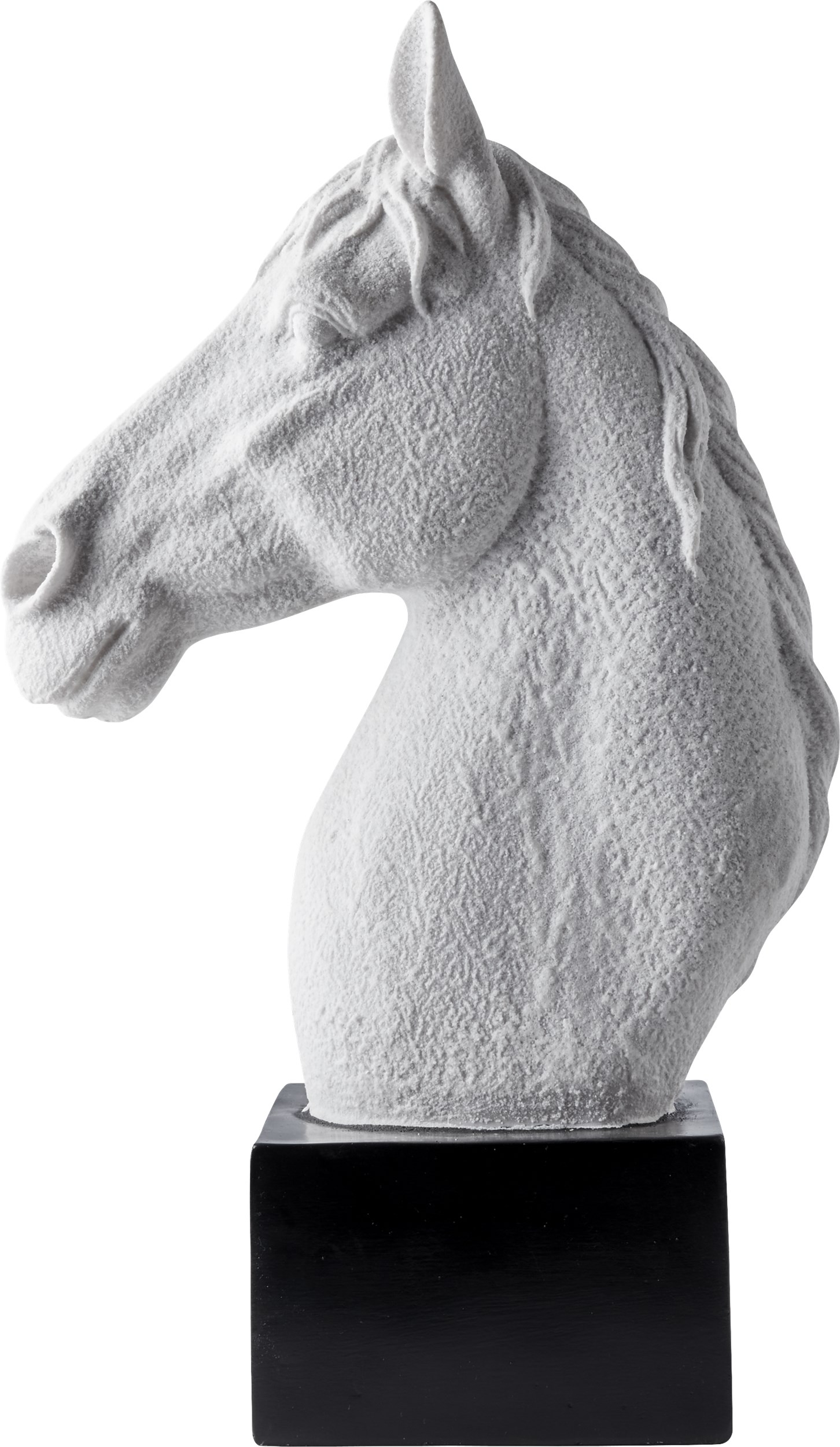 Cavallo Figur 29 x 49 x 15 cm - Hvid polyresin og Heste hoved