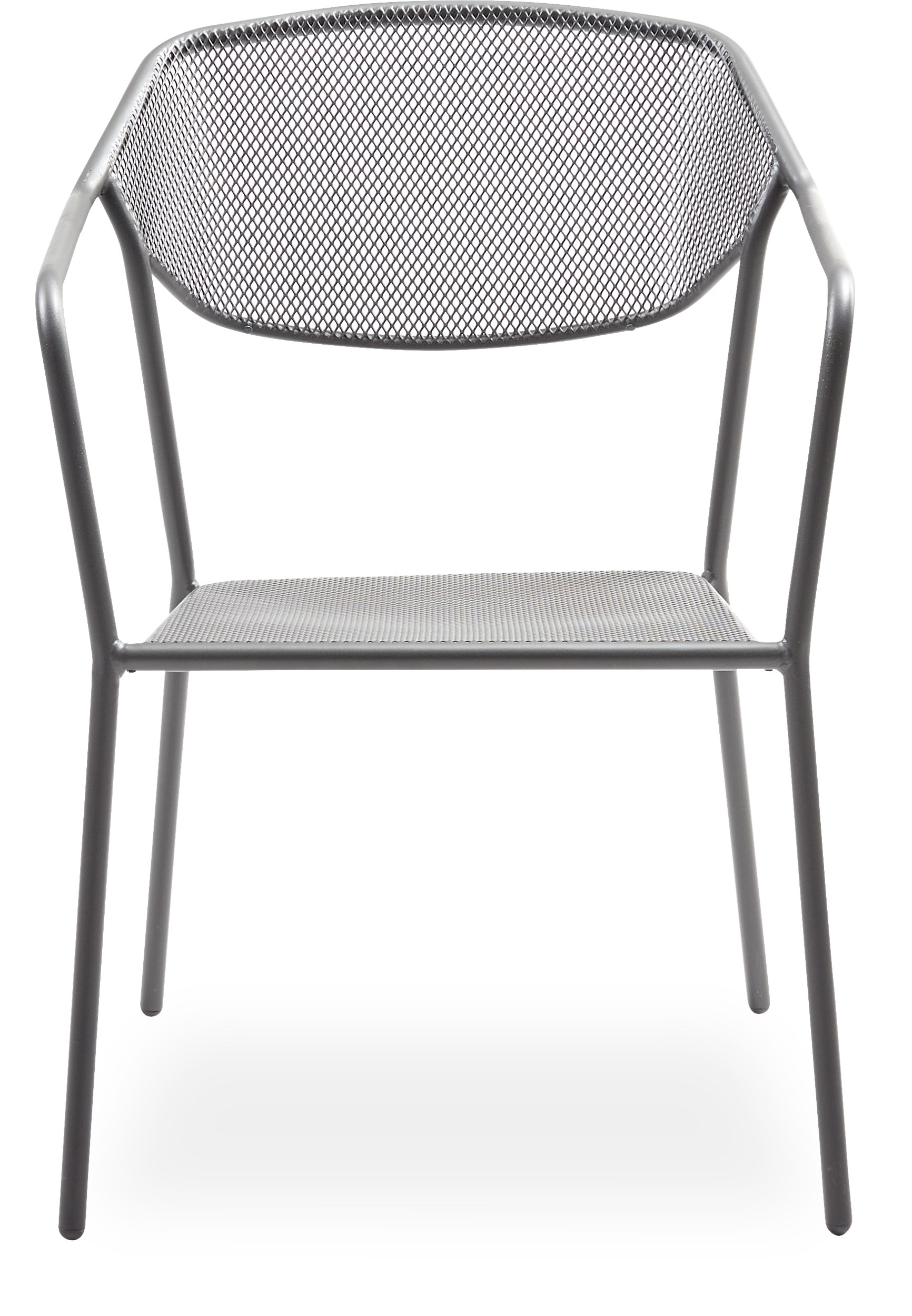 Risi Havestol - Sæde i lys grå pulverlak. stål og stel i lys grå pulverlak. stål