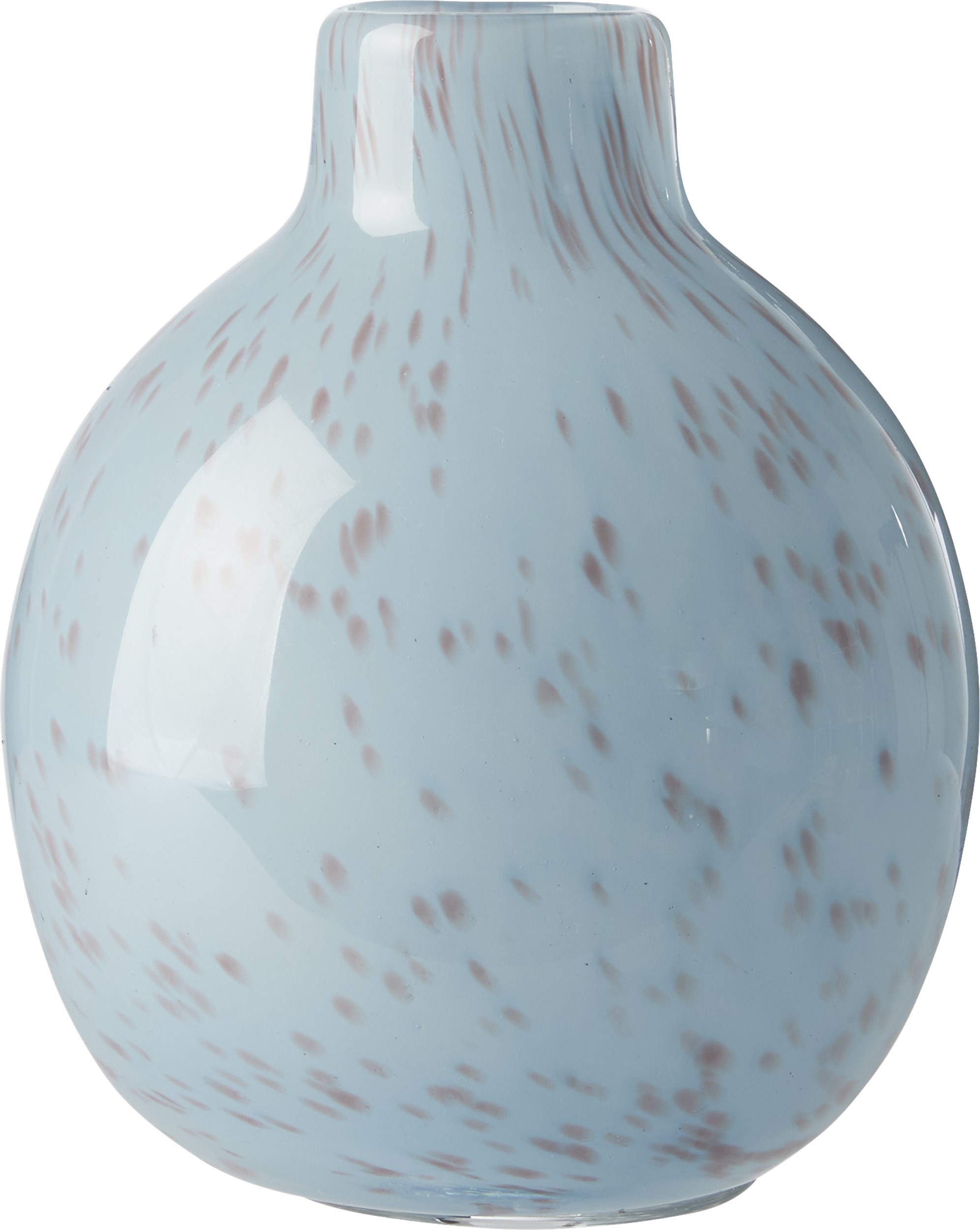 Decent Vase 20 x 16,5 cm - Blå glas