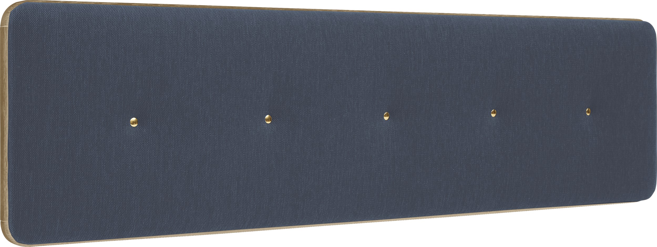 Match Small Sengegavl 180 x 45 x 6 cm - Blue og ramme i matlakeret egefinér