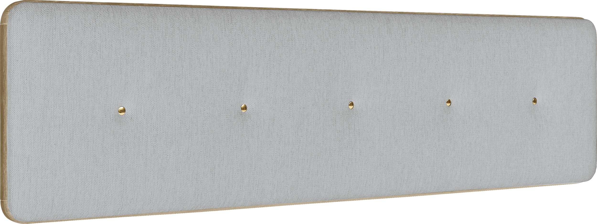 Match Small Sengegavl 180 x 45 x 6 cm - Light grey og ramme i matlakeret egefinér