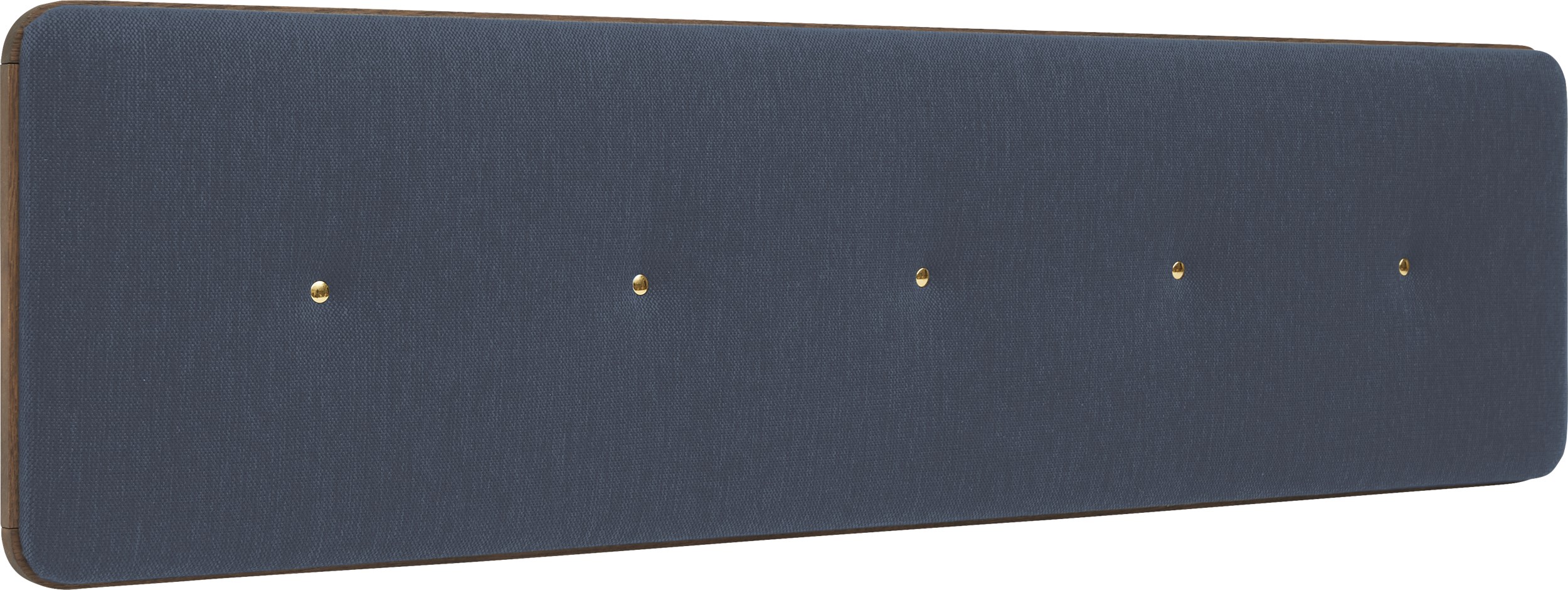 Match Small Sengegavl 180 x 45 x 6 cm - Blue og ramme i mørk gråolie egefinér