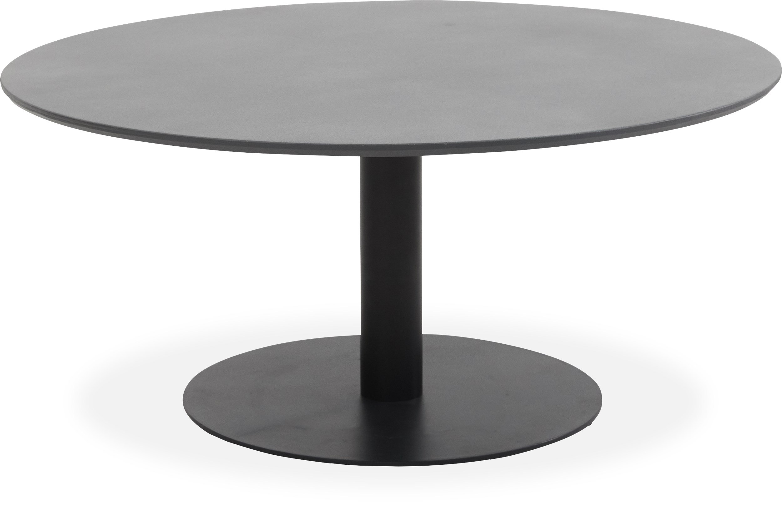 Arres Loungebord 90 x 40 cm - Top i grå durafit og stel i sort pulverlakeret metal