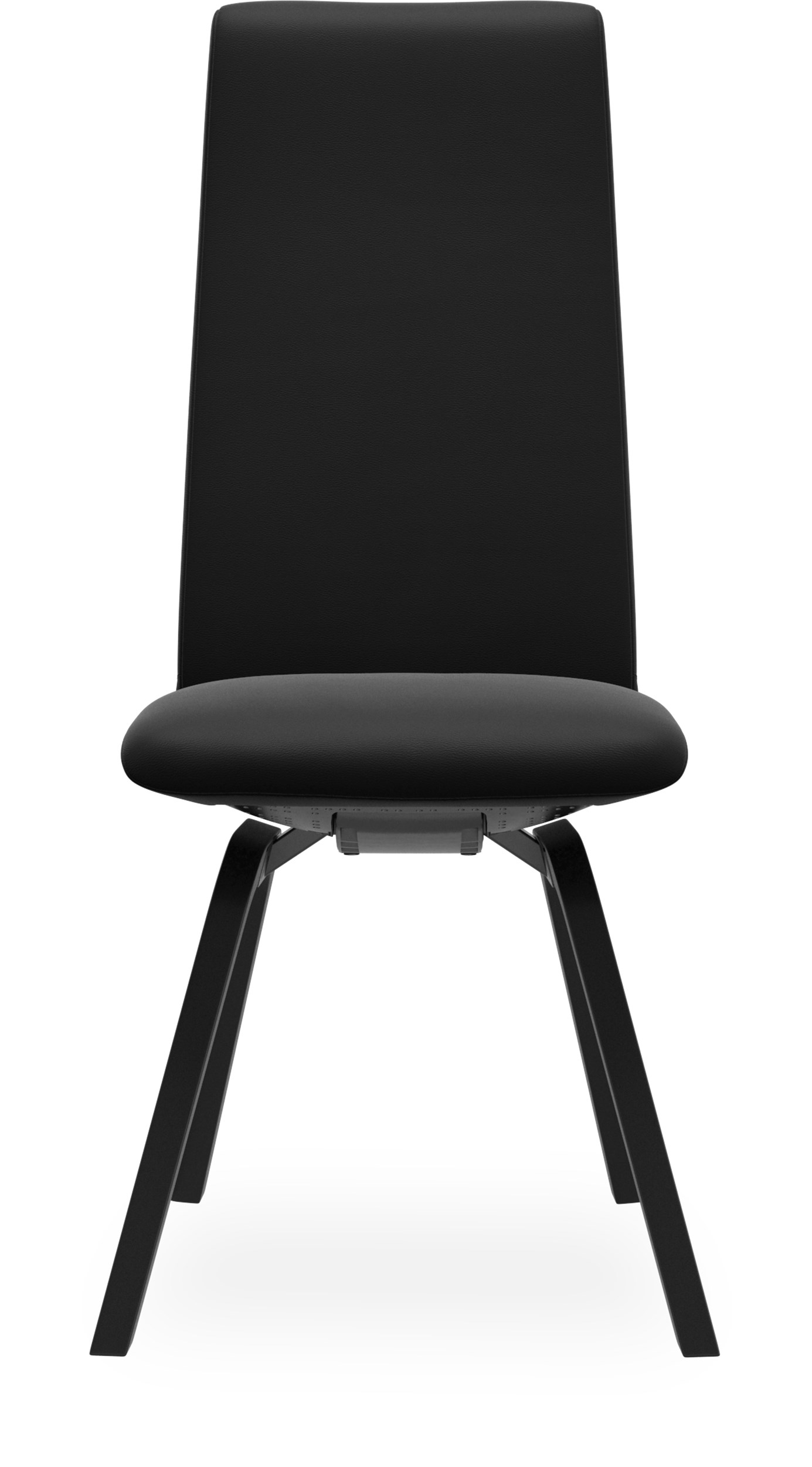 Stressless M D200 Laurel high Spisebordsstol - Paloma 9419 Black læder og stel i lakeret, sortbejdset formspændt bøg