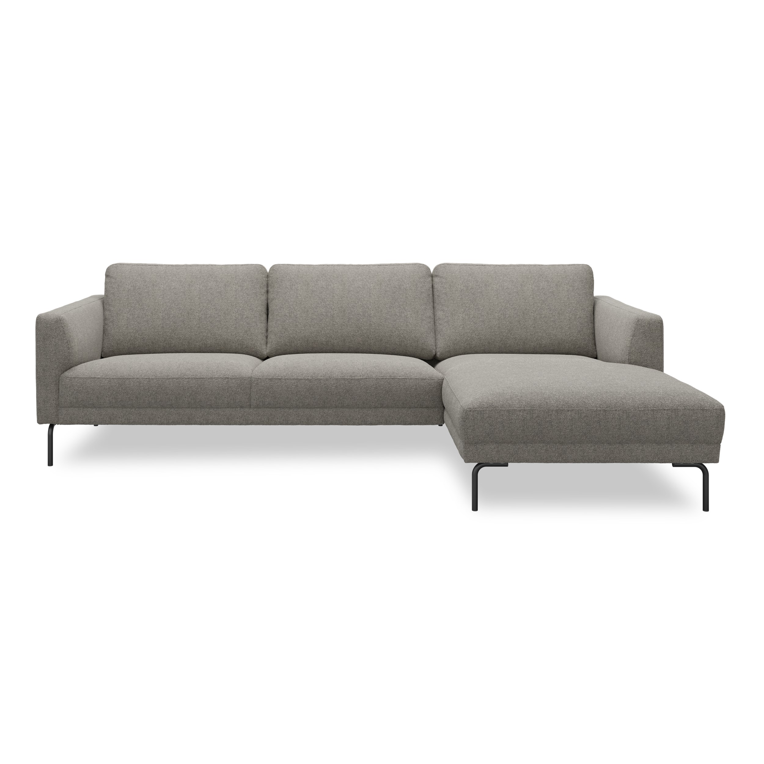Springfield Sofa med chaiselong - Rate 108 Wood stof og ben i sort metal