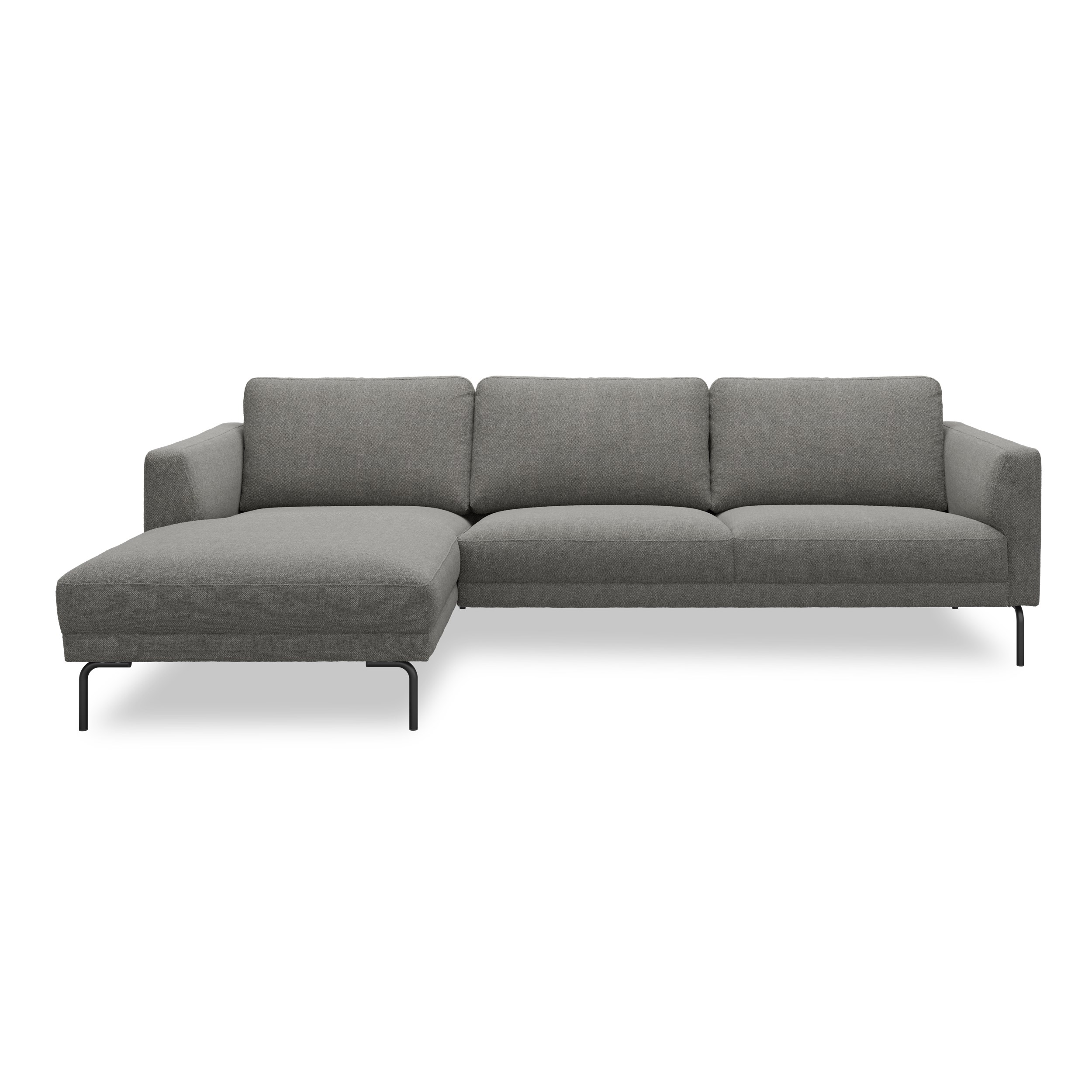 Springfield Sofa med chaiselong - Rate 68 Dark grey stof og ben i sort metal