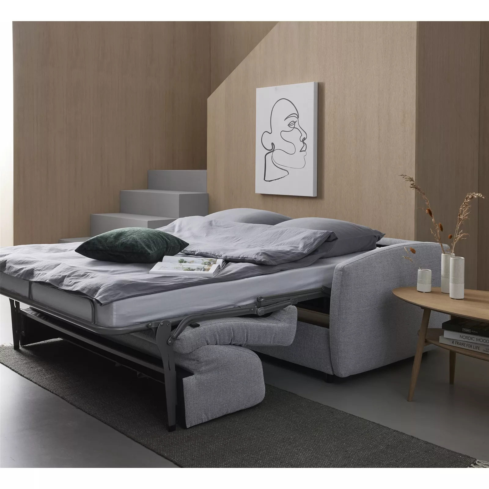 Rida sovesofa: lille sofa, stor seng