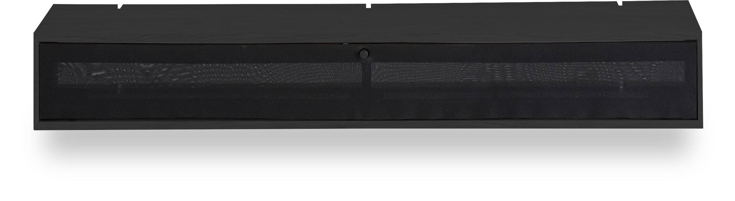 Less AV TV møbelmodul - Sortmalet egefinér og sort stoflåge
