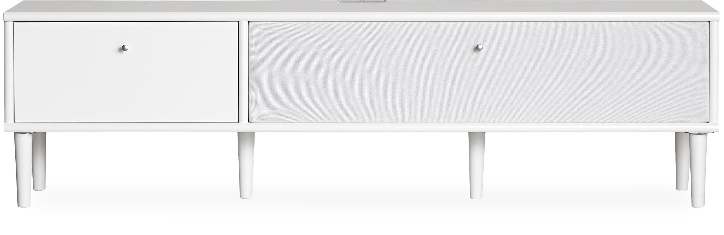 Mistral AV TV-møbel med 1 skuffe, 1 låge + ben hvid