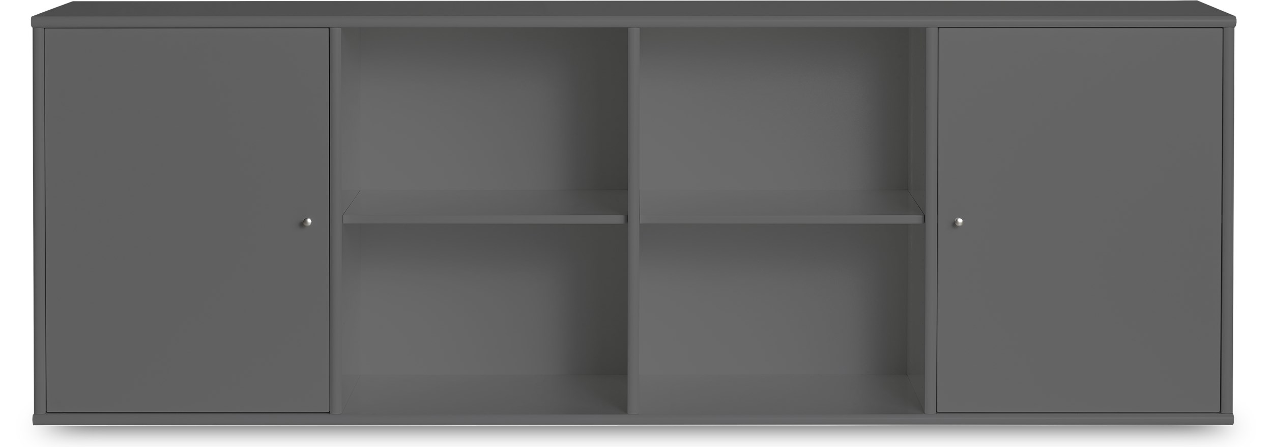 Mistral Classic Skænk med 2 låger og åbne hylder i midten mørkegrå