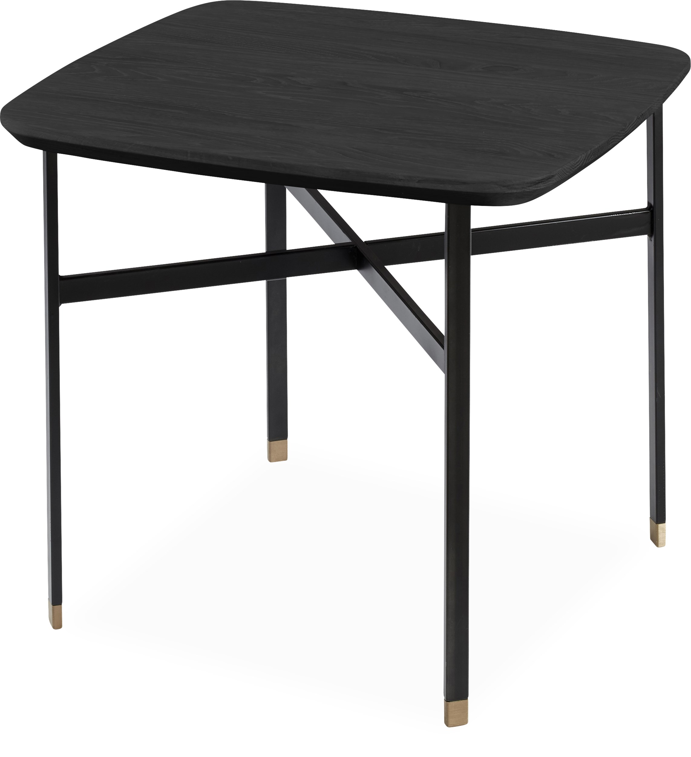 Skovby SM240/260s Sofabord med bodplade sort træ + ben i sort stål