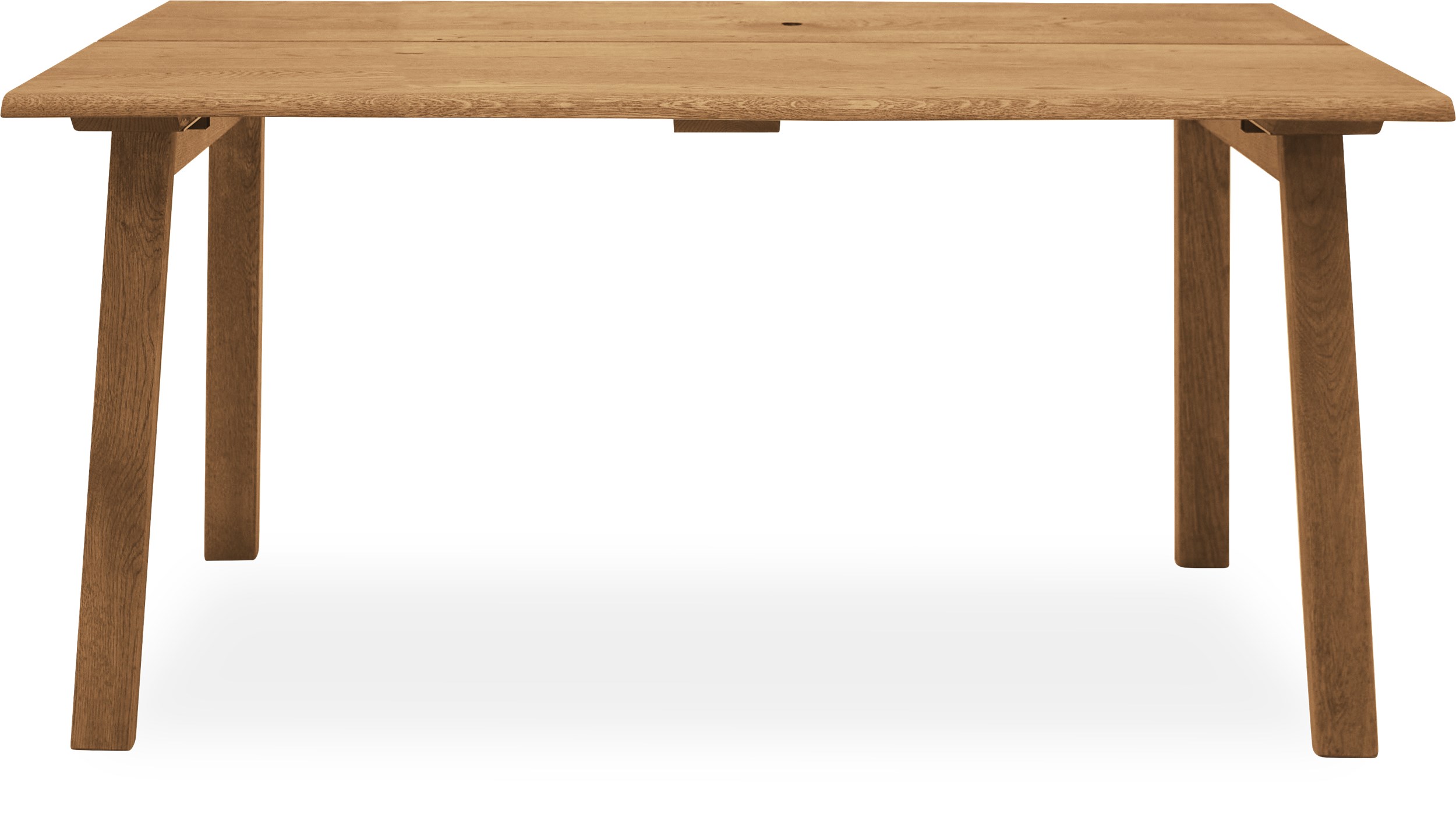 True Spisebord 160 x 95 x 75 cm, plade + ben i lyst træ