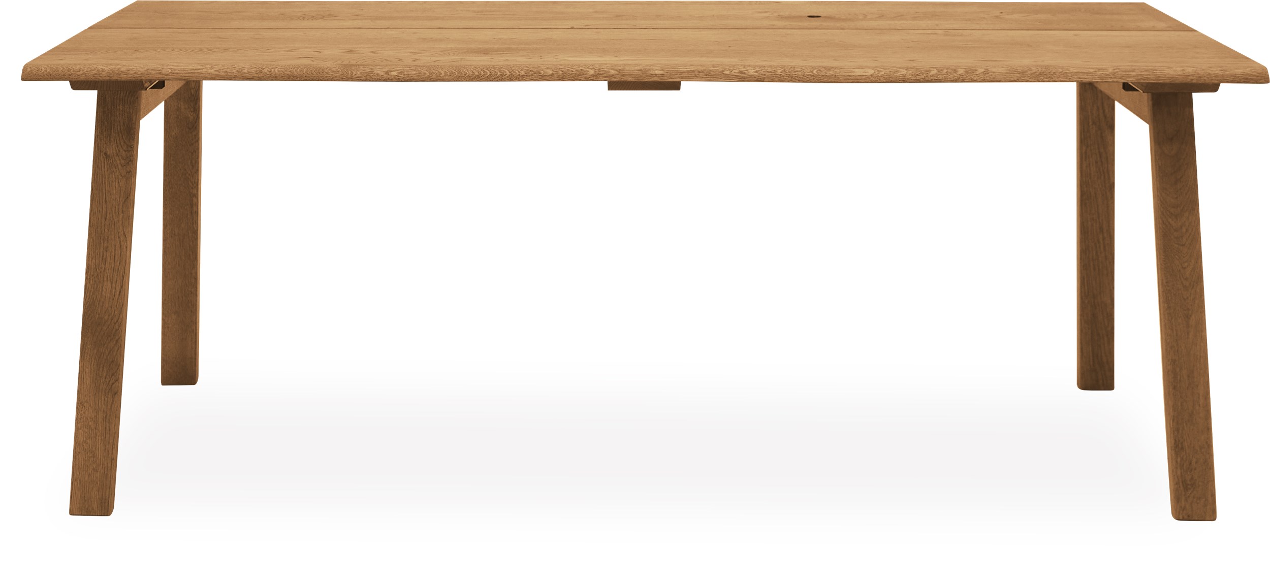 True Spisebord 200 x 95 x 75 cm, plade + ben i lyst træ