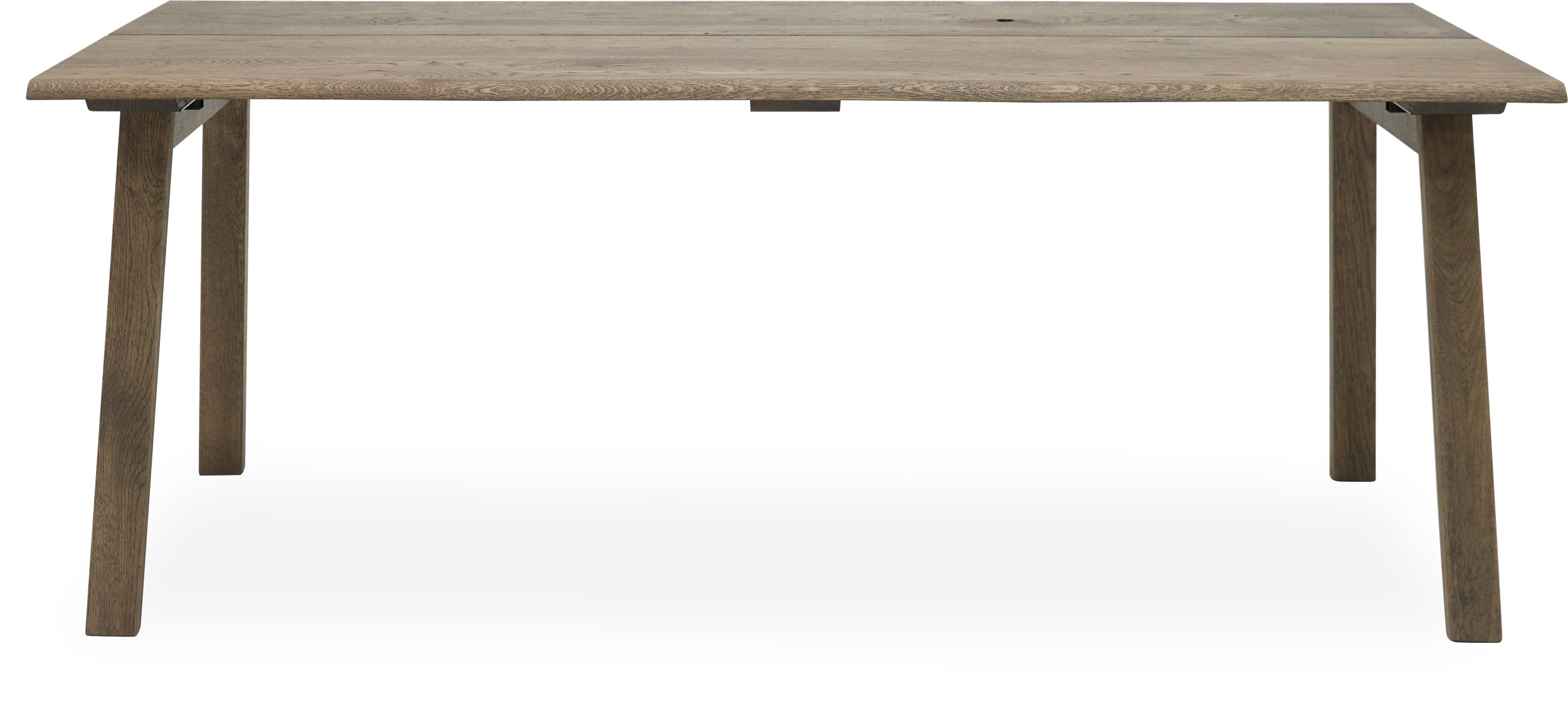 True Spisebord 240 x 95 x 75 cm, plade + ben i mørkt træ