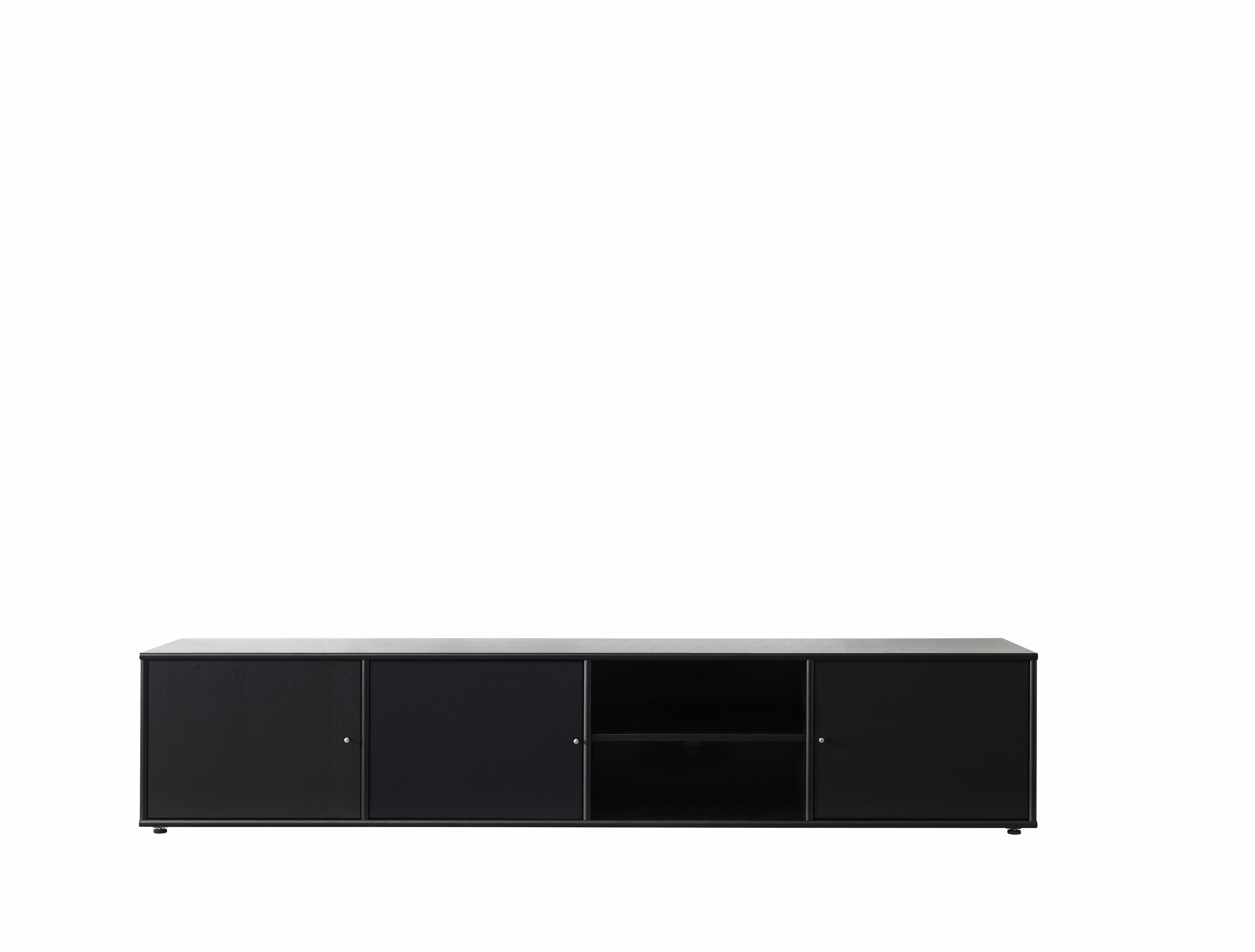 Mistral AV TV-møbel med 3 låger + 6 stilleskruer sort