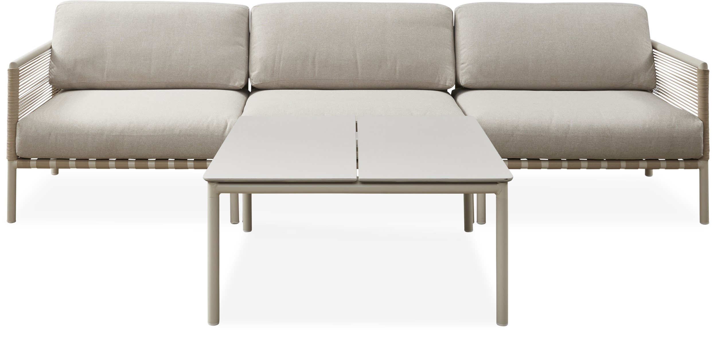 Horizon V.2 Loungehavesæt med 1 sofa + 1 bord sandfarvet